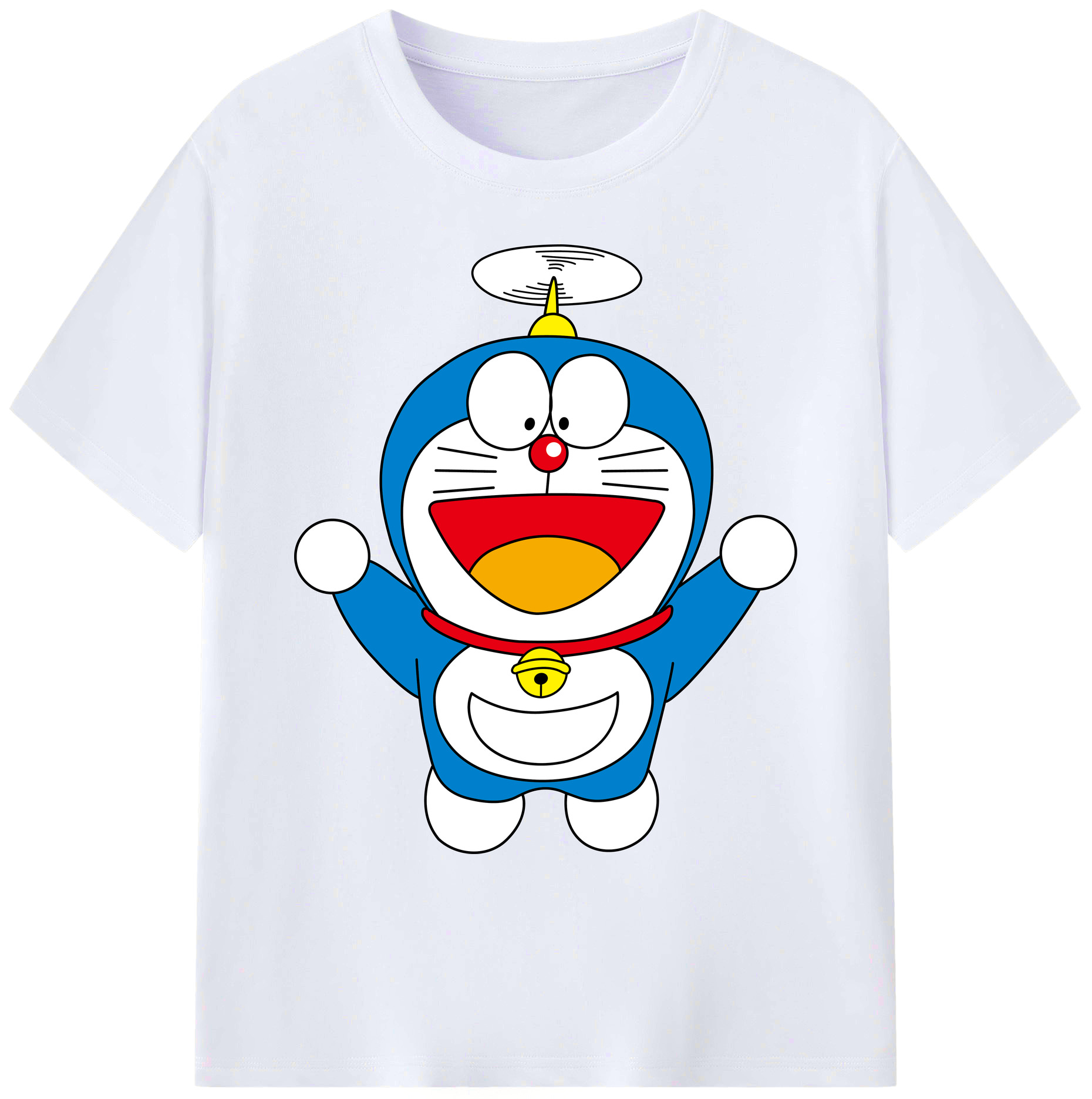 （画像用） ドラえもん Doraemon 綿100％ メンズ半袖Tシャツ｜肌触りやわらか＆通気性