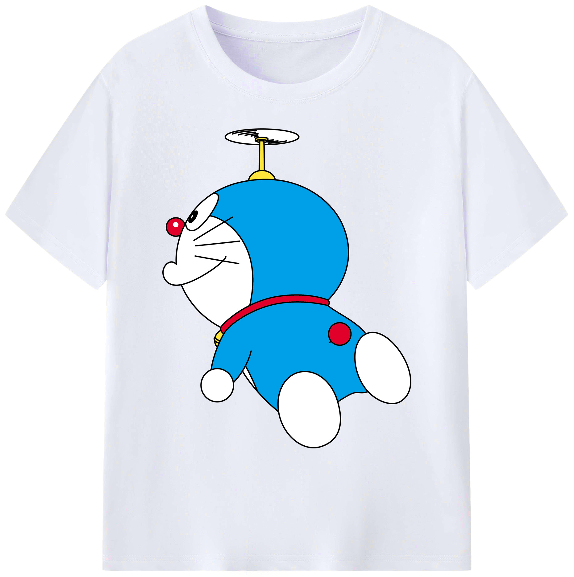 （画像用） ドラえもん Doraemon 綿100％ メンズ半袖Tシャツ｜肌触りやわらか＆通気性