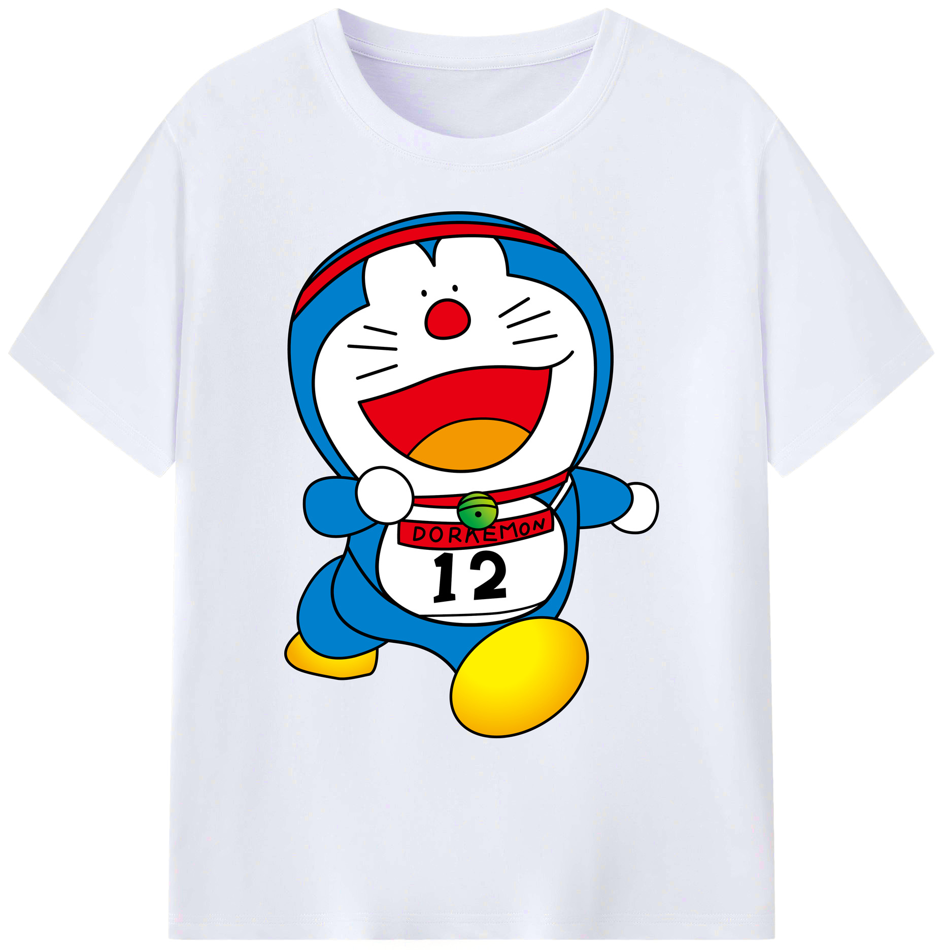 （画像用） ドラえもん Doraemon 綿100％ メンズ半袖Tシャツ｜肌触りやわらか＆通気性