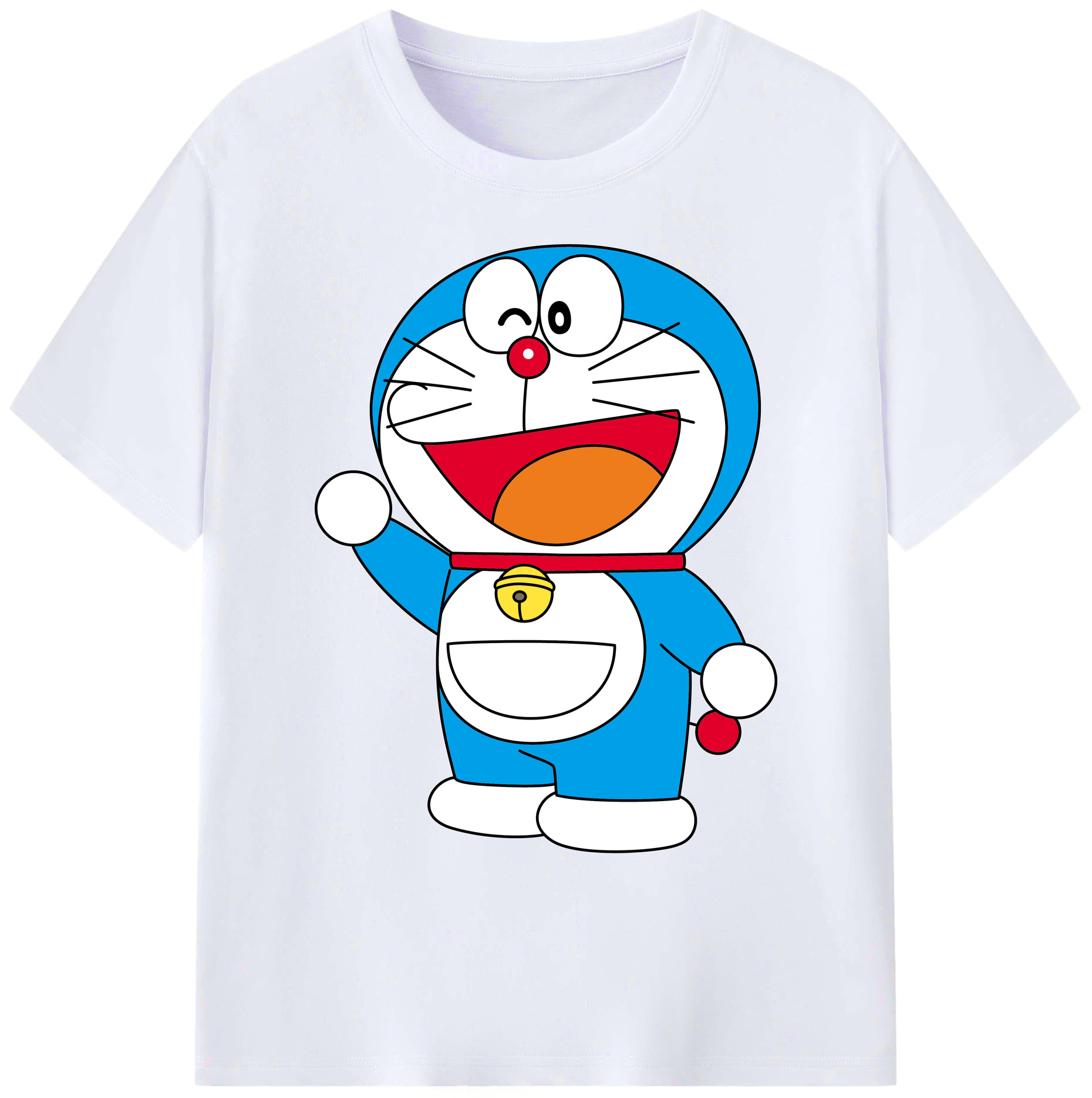 （画像用） ドラえもん Doraemon 綿100％ メンズ半袖Tシャツ｜肌触りやわらか＆通気性