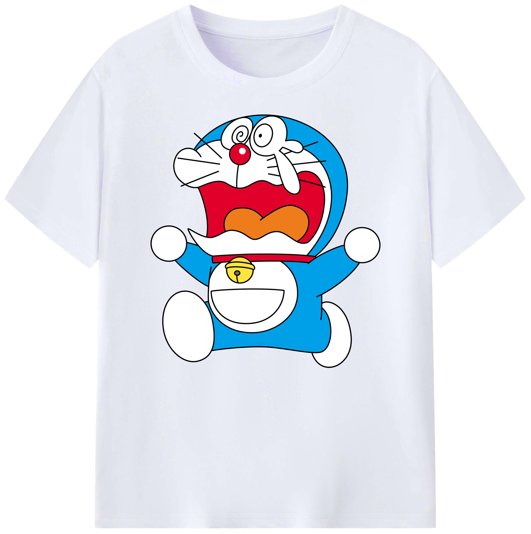 （画像用） ドラえもん Doraemon 綿100％ メンズ半袖Tシャツ｜肌触りやわらか＆通気性