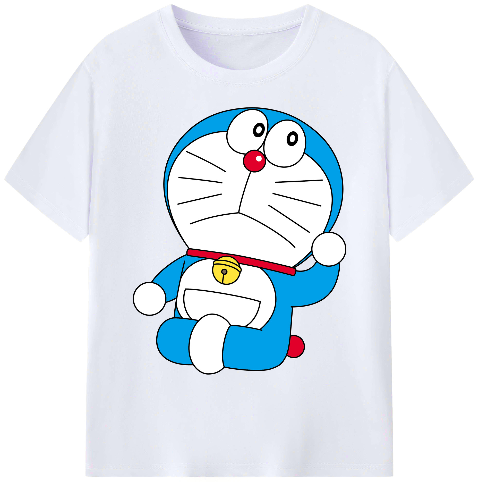 （画像用） ドラえもん Doraemon 綿100％ メンズ半袖Tシャツ｜肌触りやわらか＆通気性