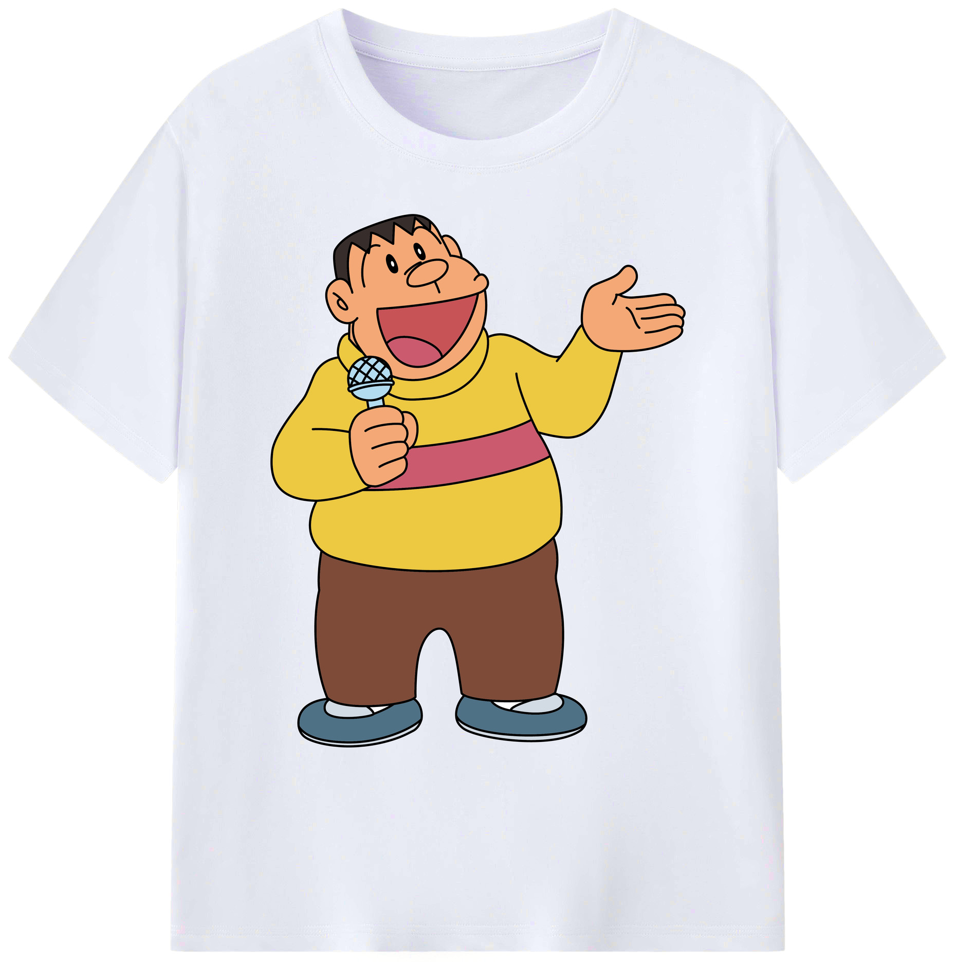 （画像用） ドラえもん 剛田武 Doraemon Gouta Takeshi 綿100％ メンズ半袖Tシャツ｜肌触りやわらか＆通気性