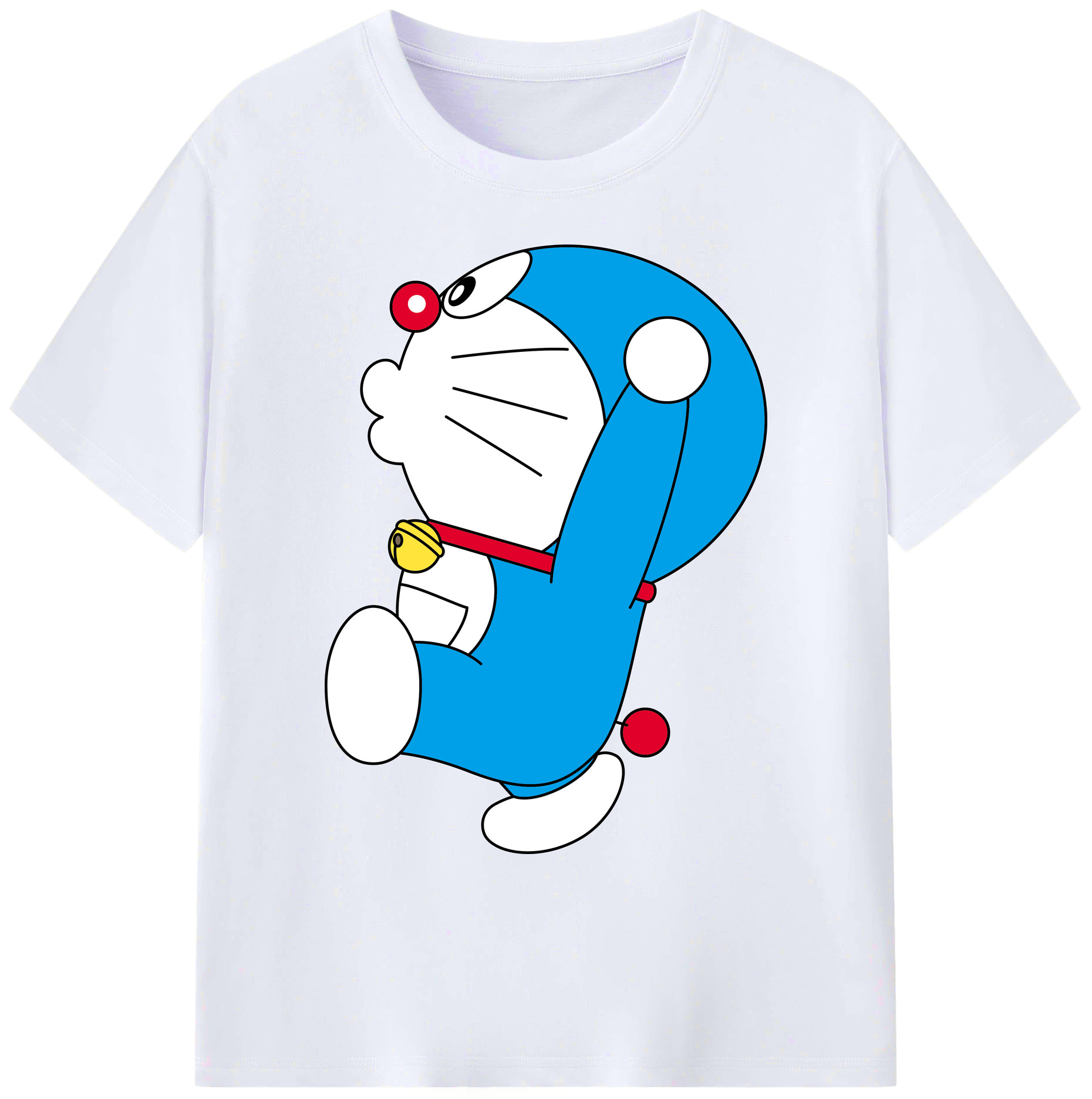 （画像用） ドラえもん Doraemon 綿100％ メンズ半袖Tシャツ｜肌触りやわらか＆通気性