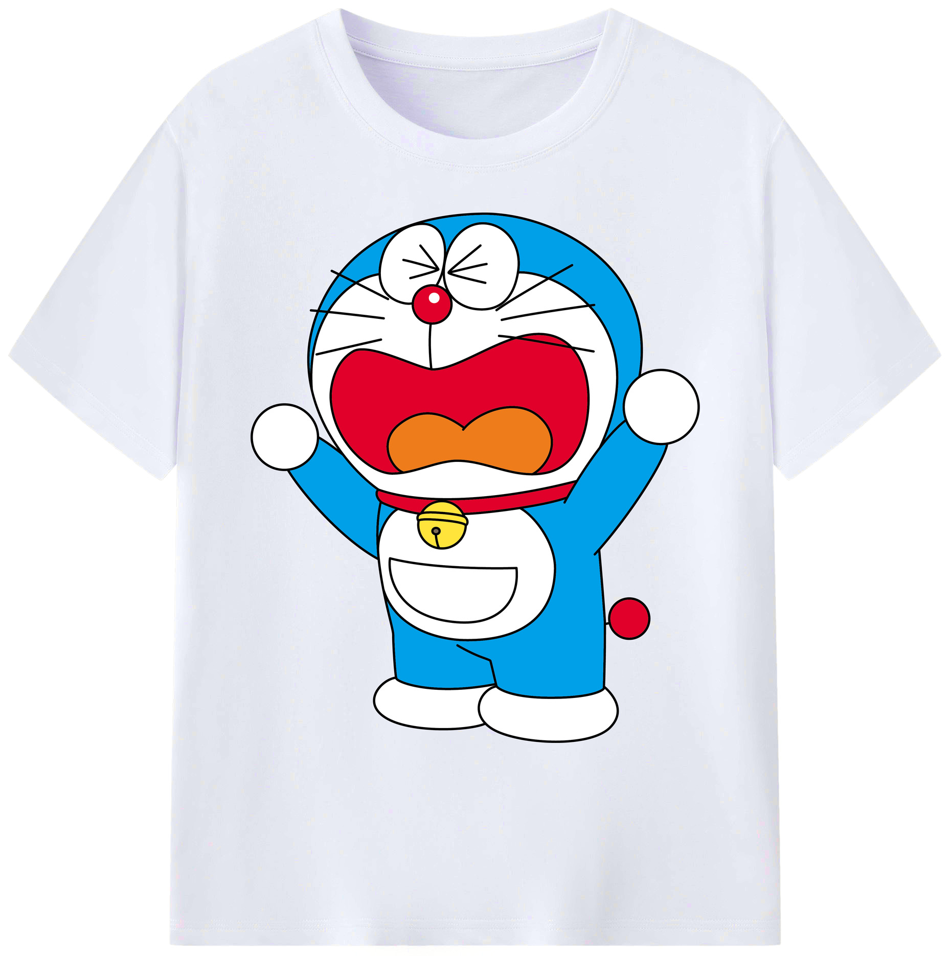 （画像用） ドラえもん Doraemon 綿100％ メンズ半袖Tシャツ｜肌触りやわらか＆通気性