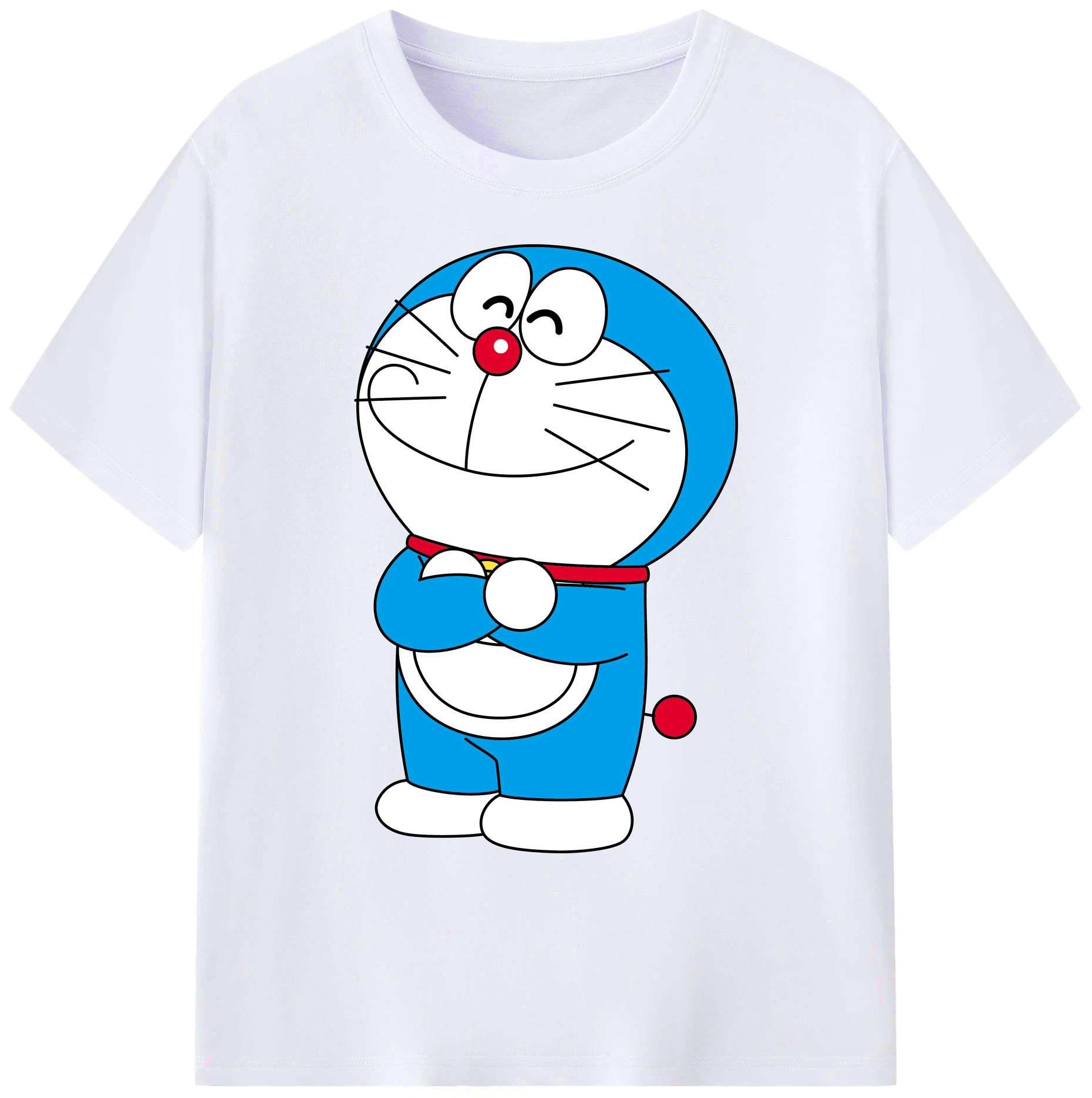 （画像用） ドラえもん Doraemon 綿100％ メンズ半袖Tシャツ｜肌触りやわらか＆通気性