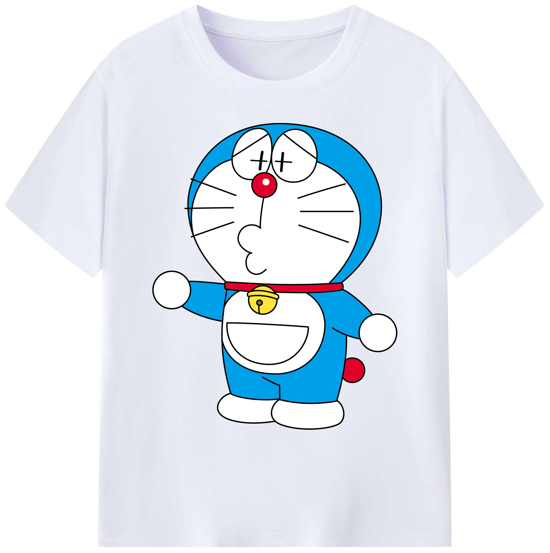 （画像用） ドラえもん Doraemon 綿100％ メンズ半袖Tシャツ｜肌触りやわらか＆通気性