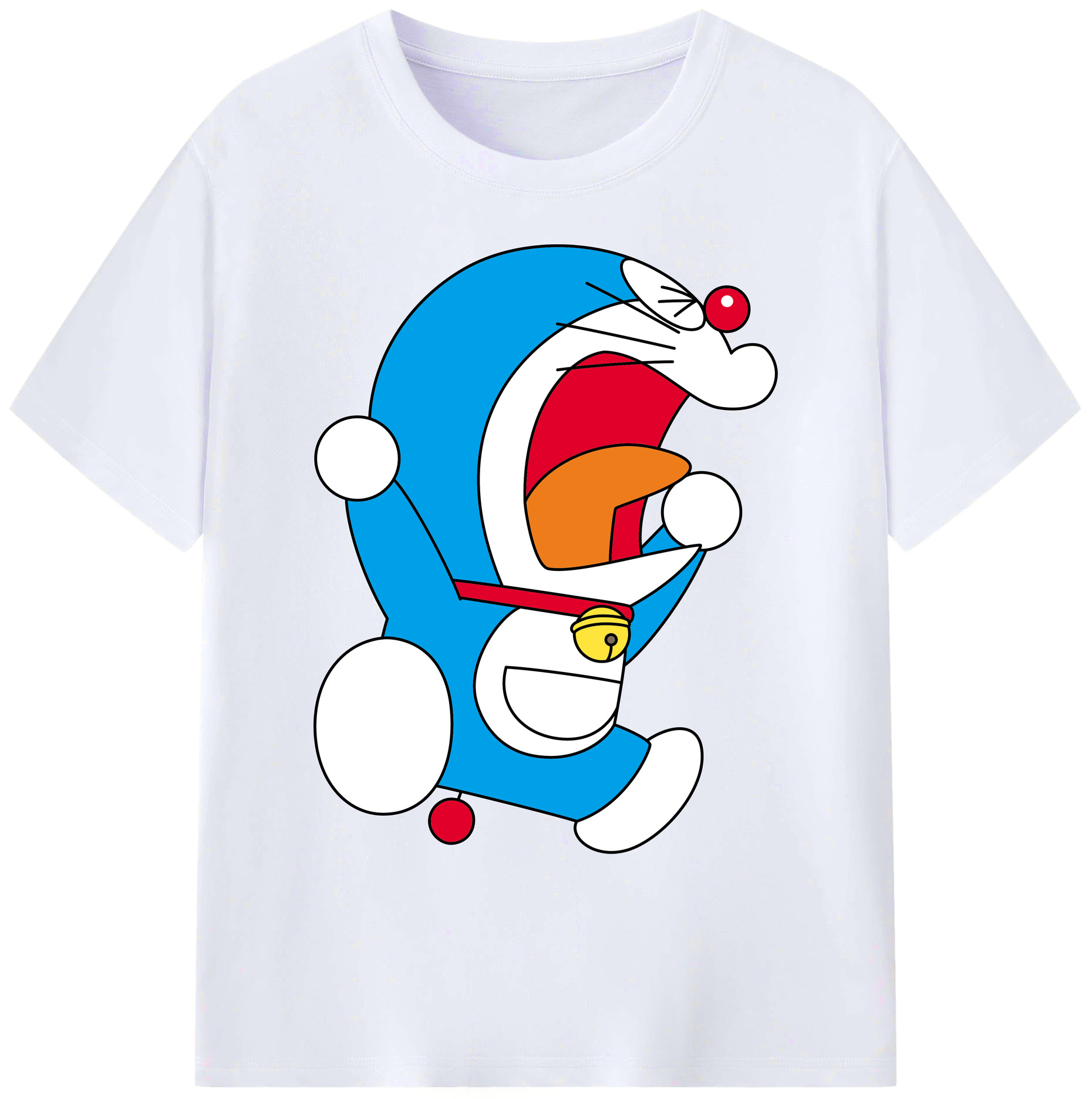 （画像用） ドラえもん Doraemon 綿100％ メンズ半袖Tシャツ｜肌触りやわらか＆通気性