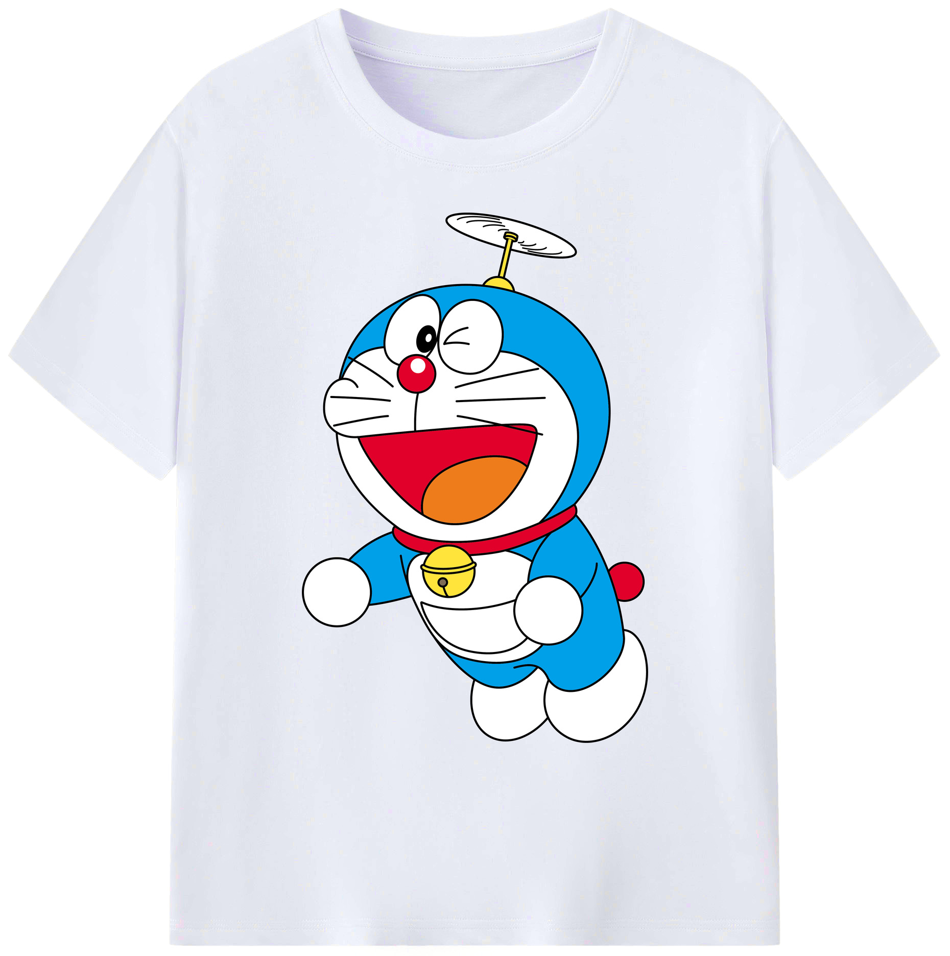 （画像用） ドラえもん Doraemon 綿100％ メンズ半袖Tシャツ｜肌触りやわらか＆通気性