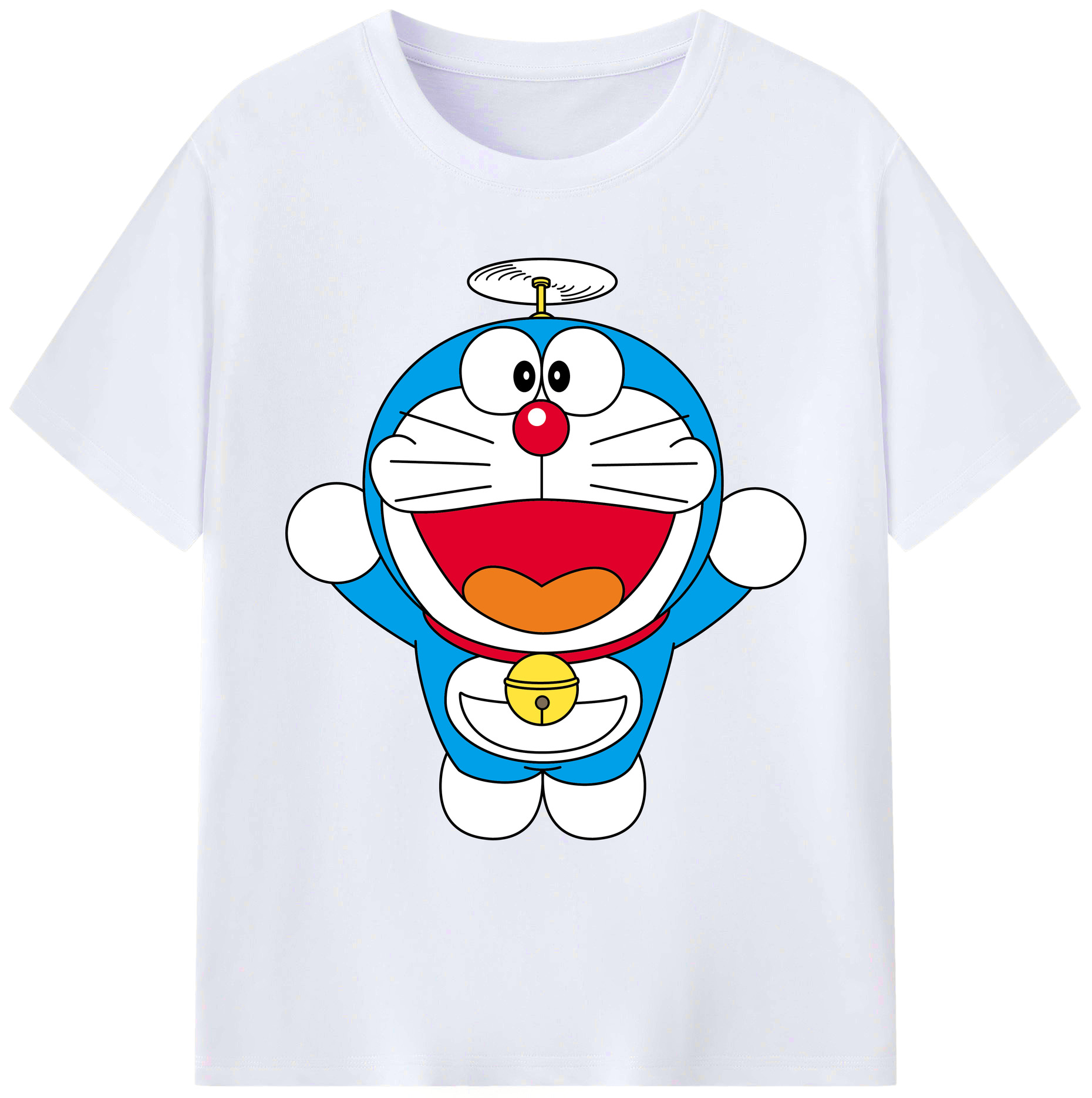 （画像用） ドラえもん Doraemon 綿100％ メンズ半袖Tシャツ｜肌触りやわらか＆通気性