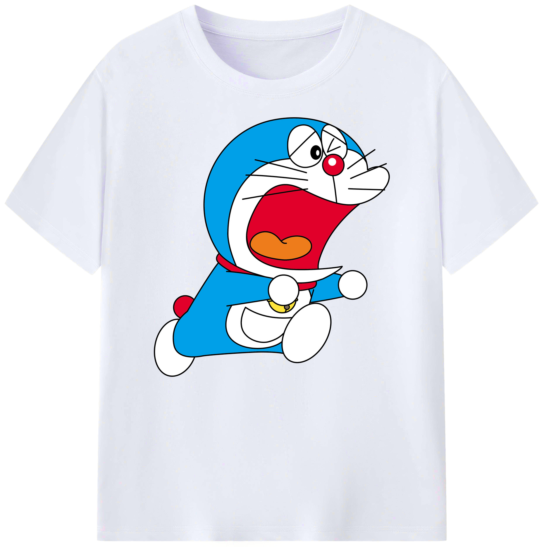 （画像用） ドラえもん Doraemon 綿100％ メンズ半袖Tシャツ｜肌触りやわらか＆通気性