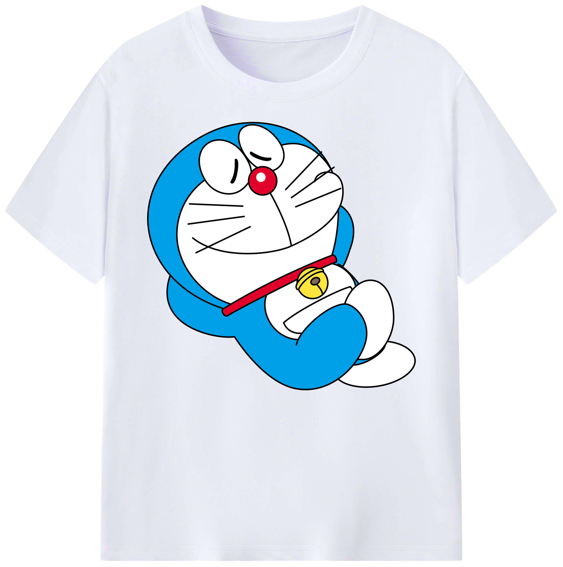 （画像用） ドラえもん Doraemon 綿100％ メンズ半袖Tシャツ｜肌触りやわらか＆通気性