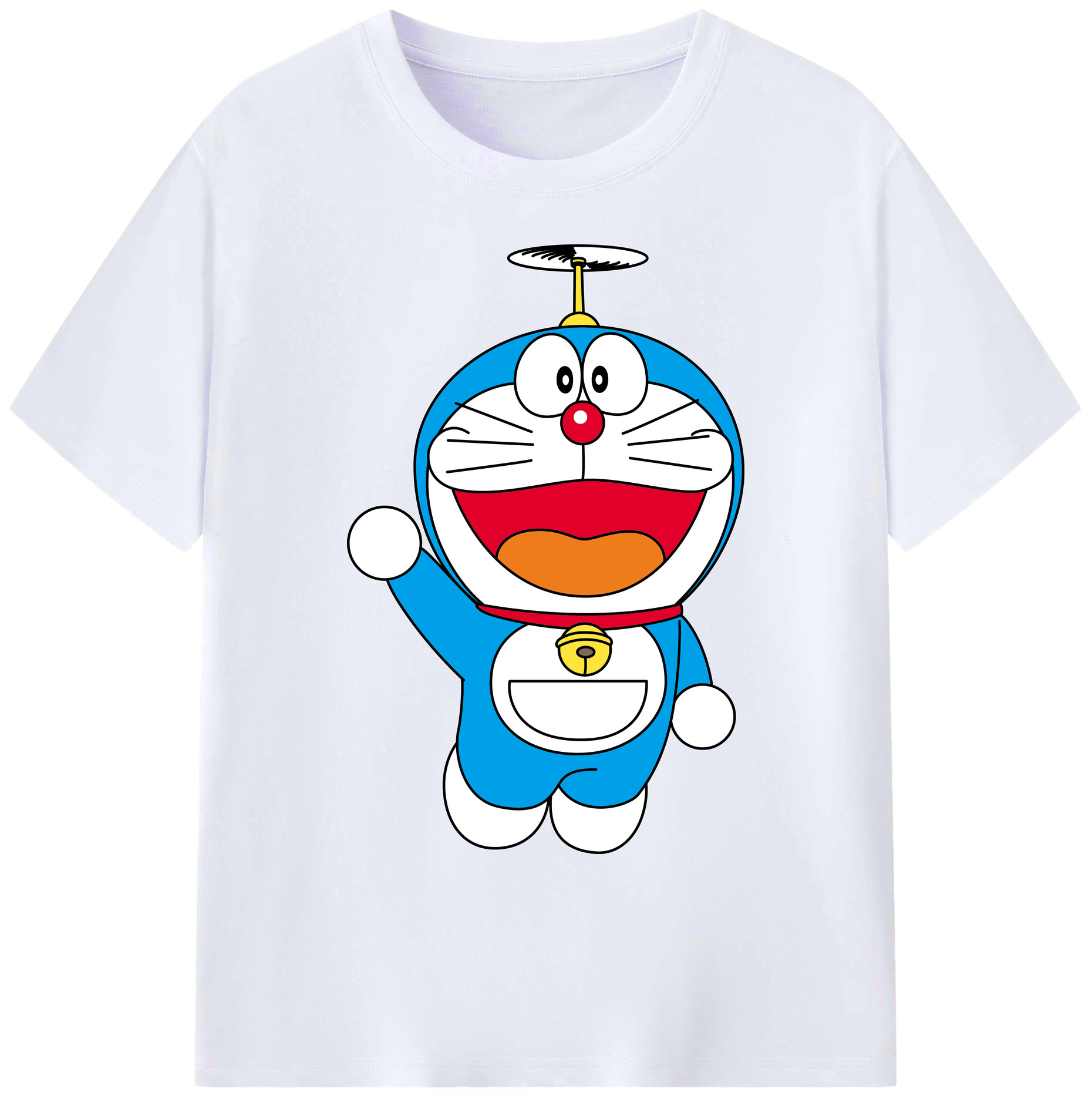 （画像用） ドラえもん Doraemon 綿100％ メンズ半袖Tシャツ｜肌触りやわらか＆通気性