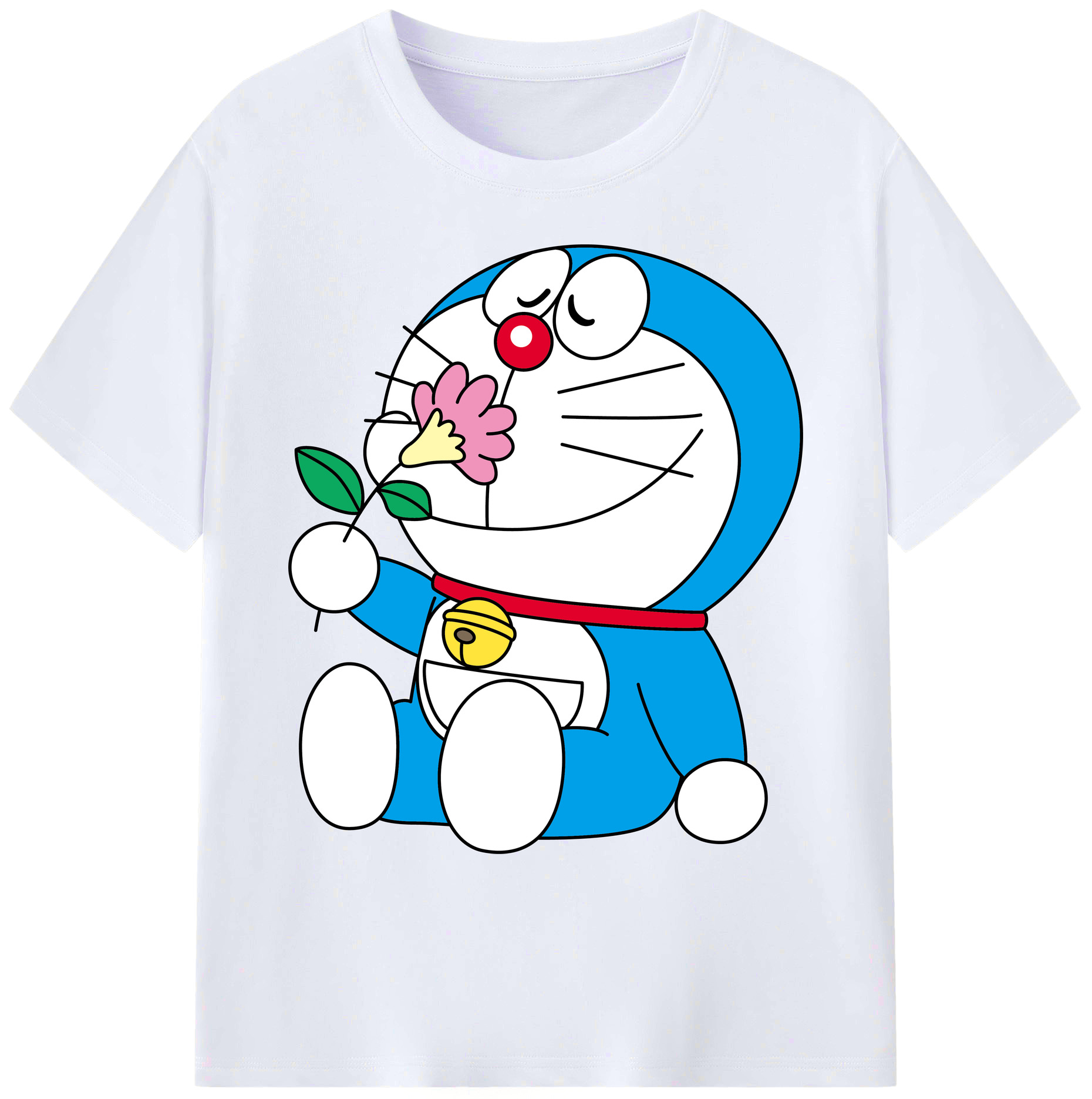（画像用） ドラえもん Doraemon 綿100％ メンズ半袖Tシャツ｜肌触りやわらか＆通気性