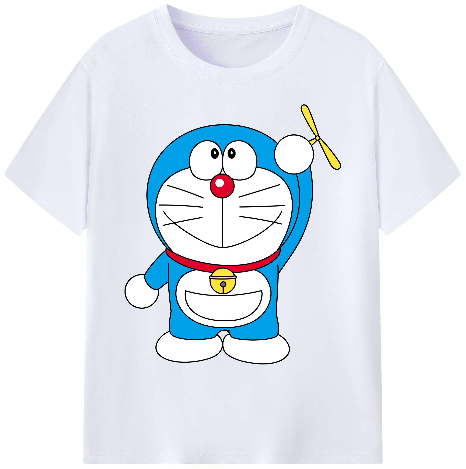 （画像用） ドラえもん Doraemon 綿100％ メンズ半袖Tシャツ｜肌触りやわらか＆通気性