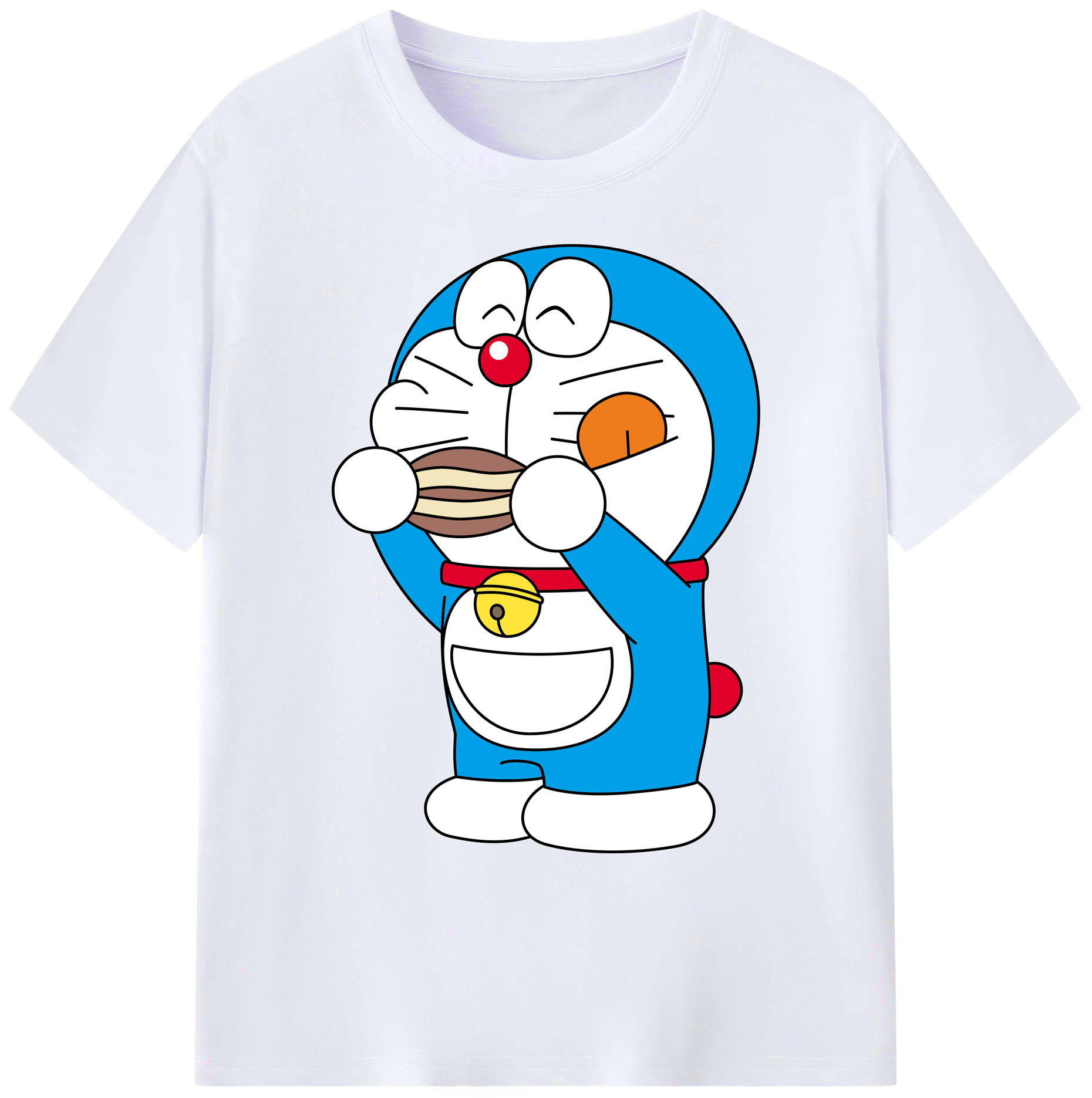 （画像用） ドラえもん Doraemon 綿100％ メンズ半袖Tシャツ｜肌触りやわらか＆通気性