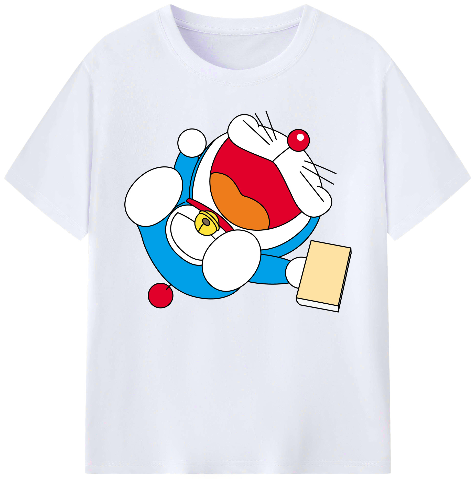 （画像用） ドラえもん Doraemon 綿100％ メンズ半袖Tシャツ｜肌触りやわらか＆通気性