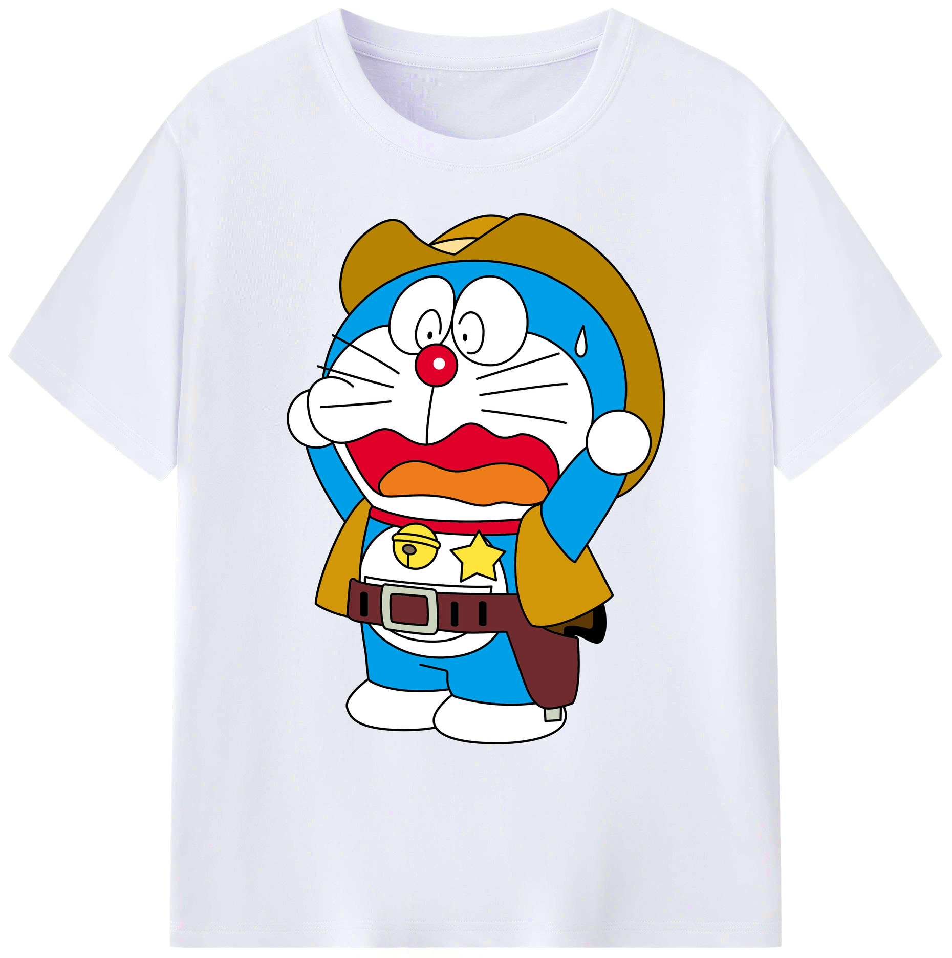 （画像用） ドラえもん Doraemon 綿100％ メンズ半袖Tシャツ｜肌触りやわらか＆通気性