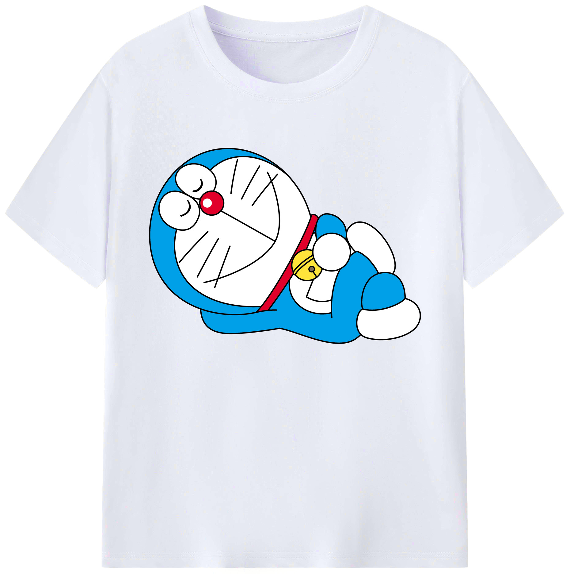 （画像用） ドラえもん Doraemon 綿100％ メンズ半袖Tシャツ｜肌触りやわらか＆通気性