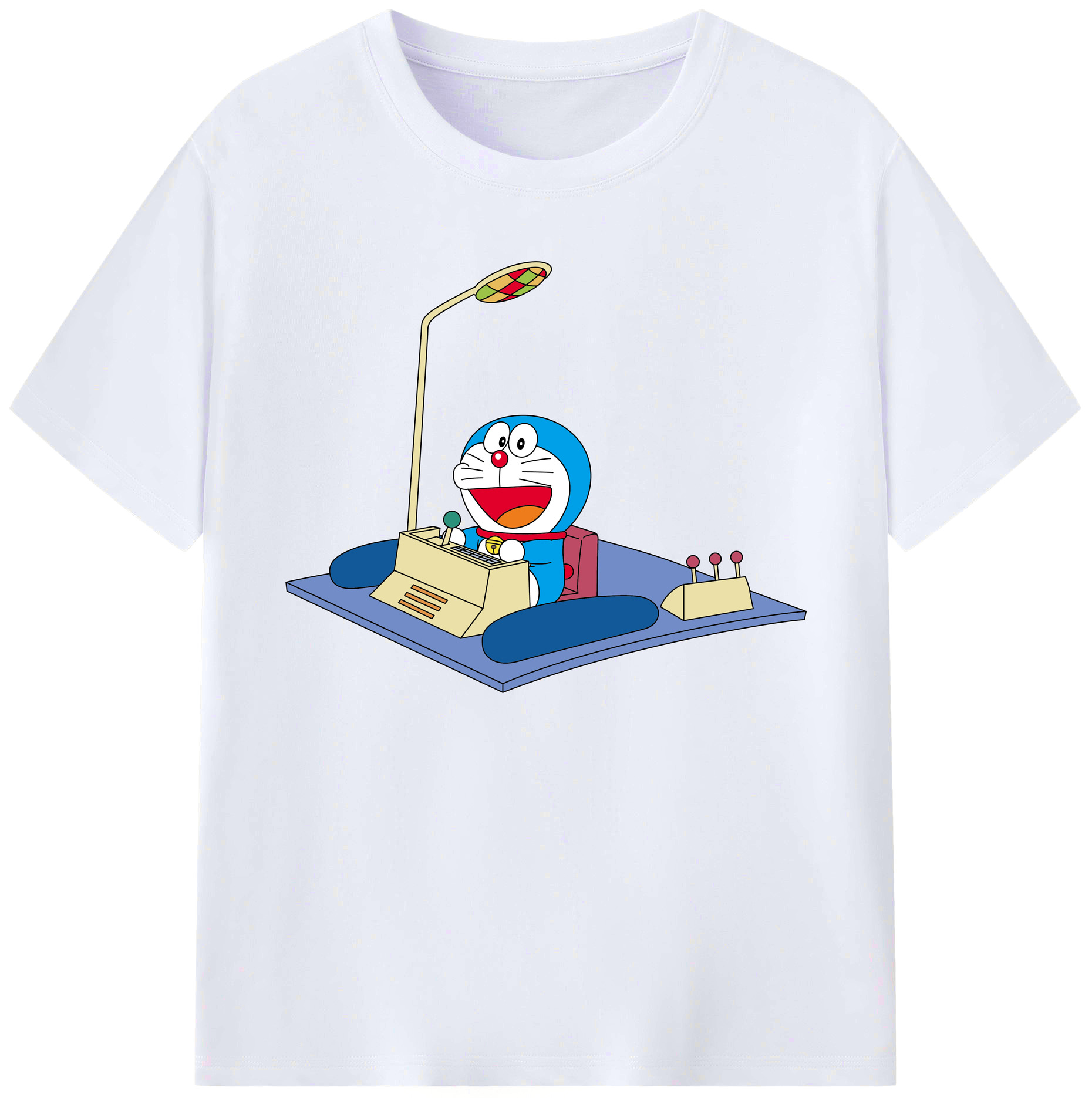（画像用） ドラえもん Doraemon 綿100％ メンズ半袖Tシャツ｜肌触りやわらか＆通気性