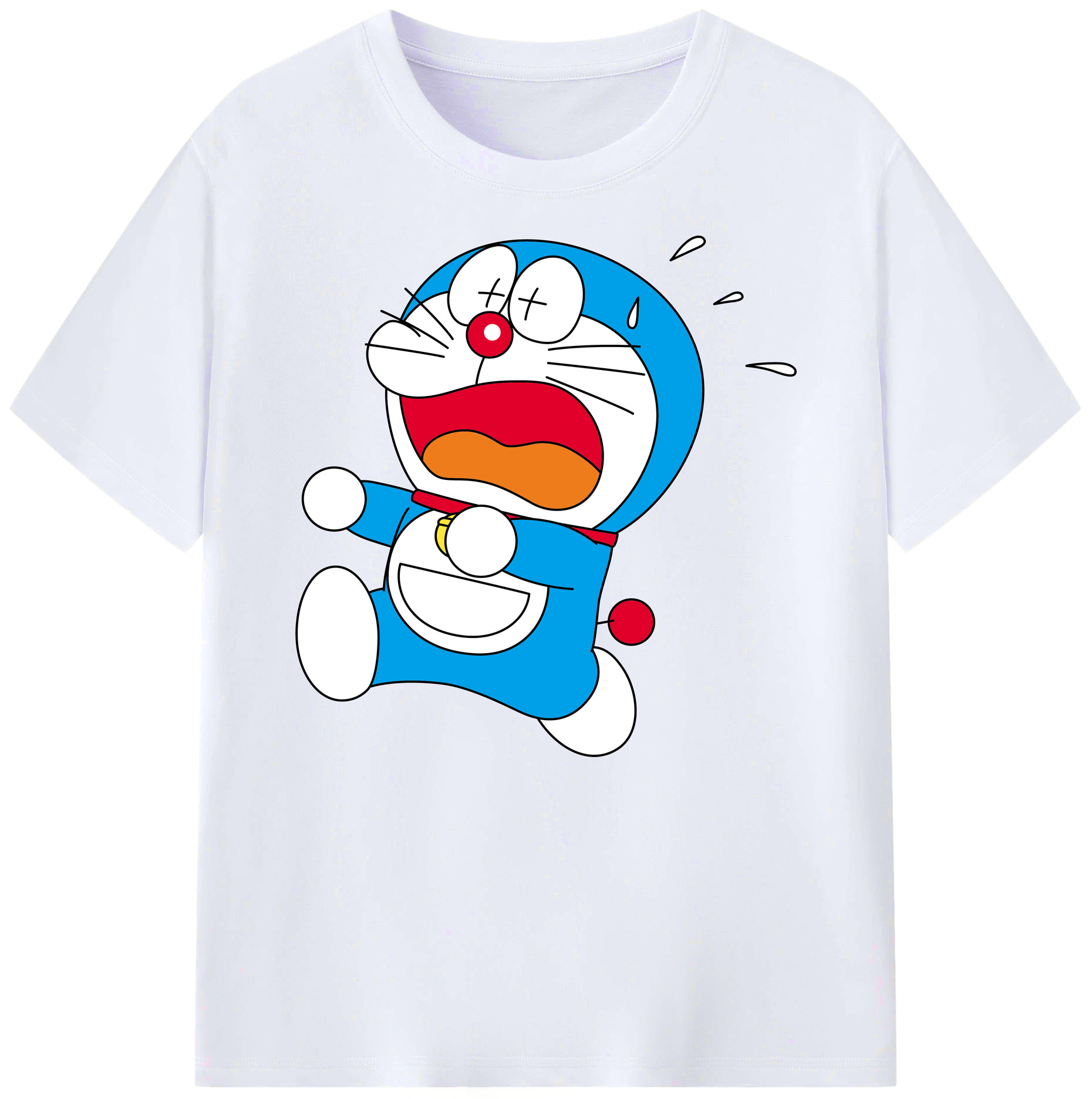 （画像用） ドラえもん Doraemon 綿100％ メンズ半袖Tシャツ｜肌触りやわらか＆通気性