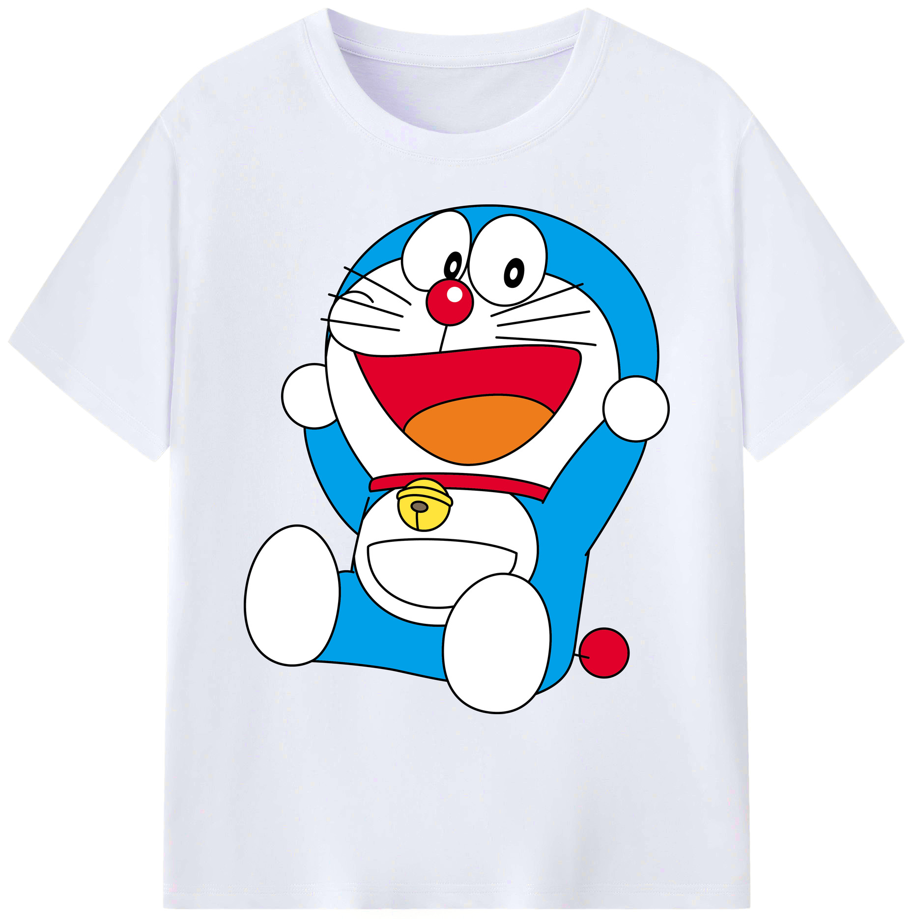 （画像用） ドラえもん Doraemon 綿100％ メンズ半袖Tシャツ｜肌触りやわらか＆通気性