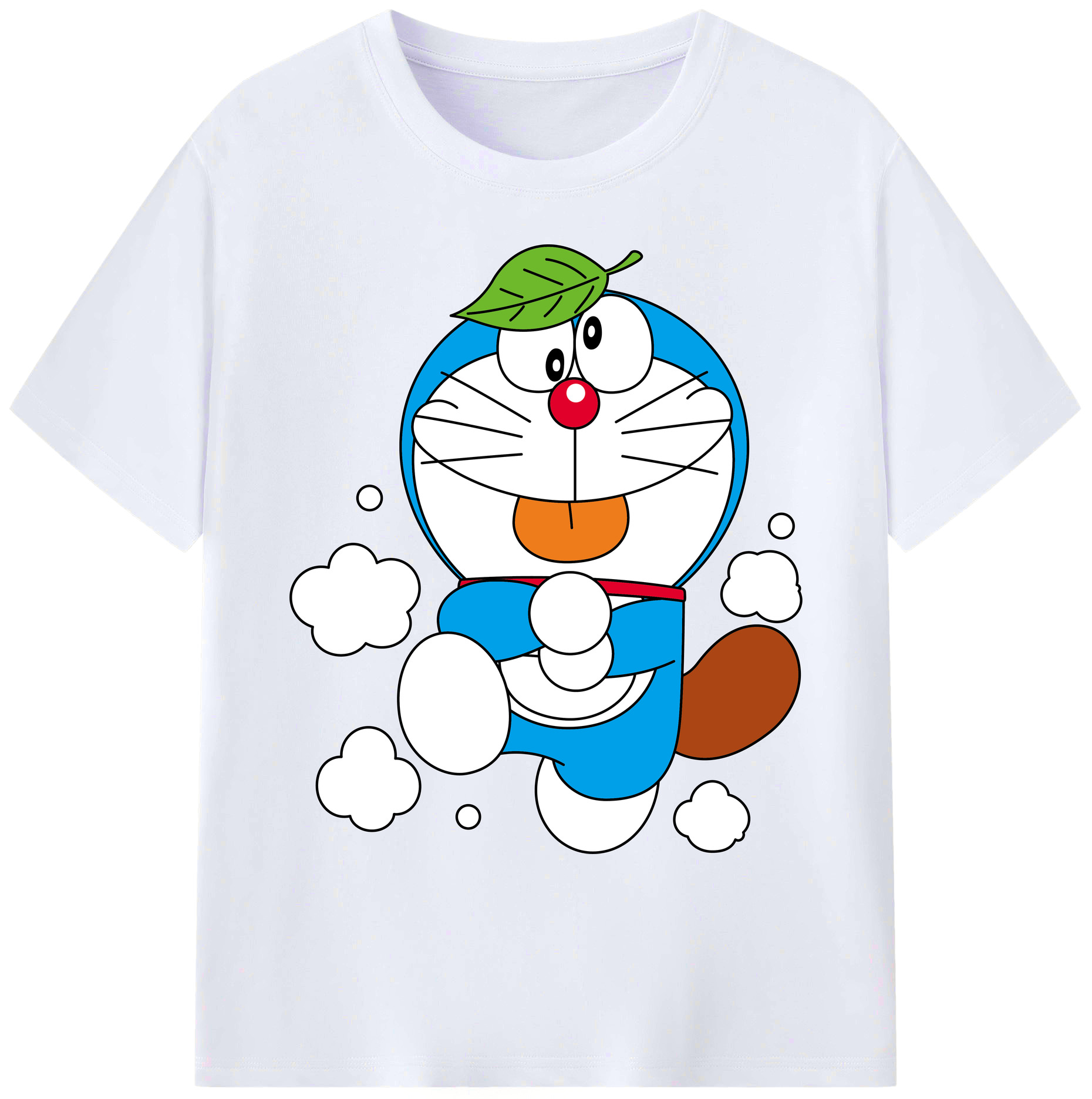 （画像用） ドラえもん Doraemon 綿100％ メンズ半袖Tシャツ｜肌触りやわらか＆通気性