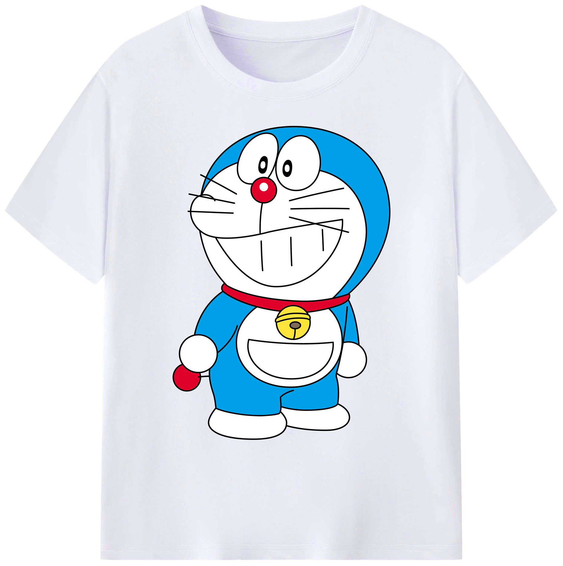 （画像用） ドラえもん Doraemon 綿100％ メンズ半袖Tシャツ｜肌触りやわらか＆通気性