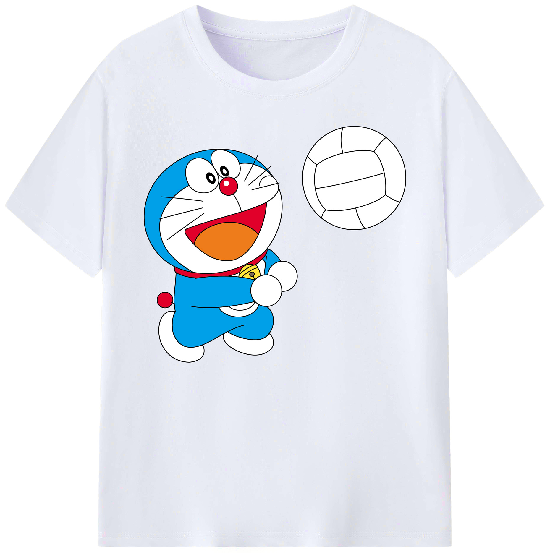 （画像用） ドラえもん Doraemon 綿100％ メンズ半袖Tシャツ｜肌触りやわらか＆通気性