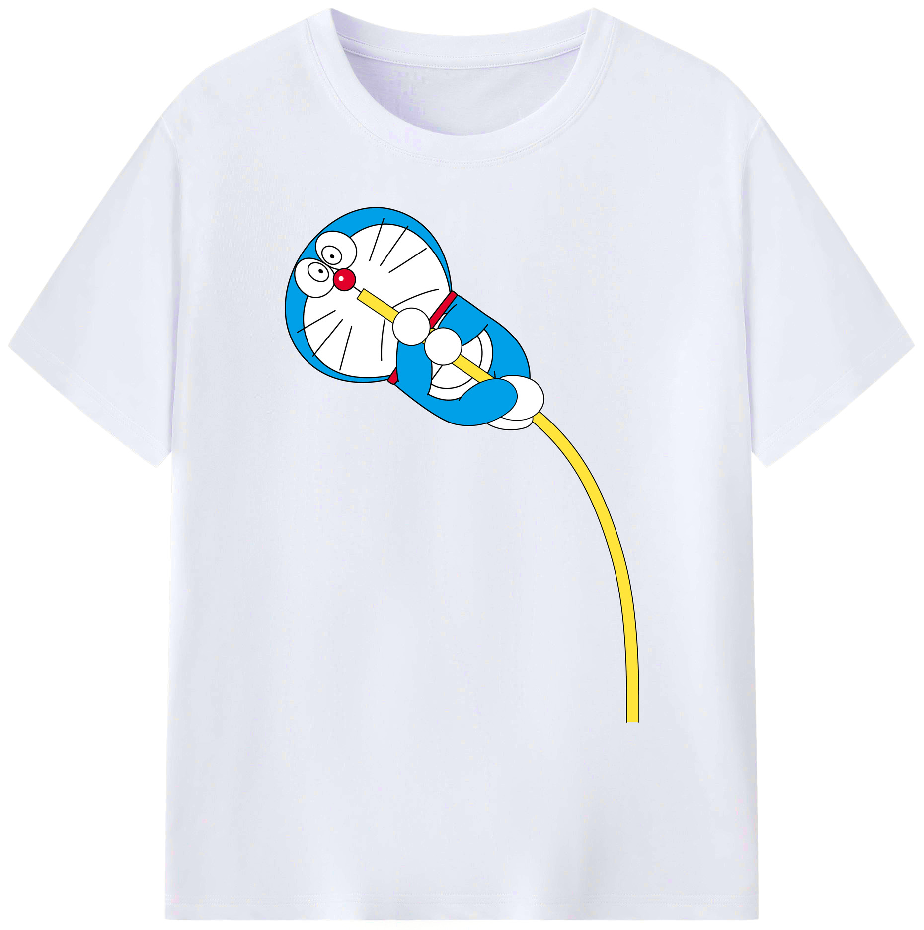 （画像用） ドラえもん Doraemon 綿100％ メンズ半袖Tシャツ｜肌触りやわらか＆通気性