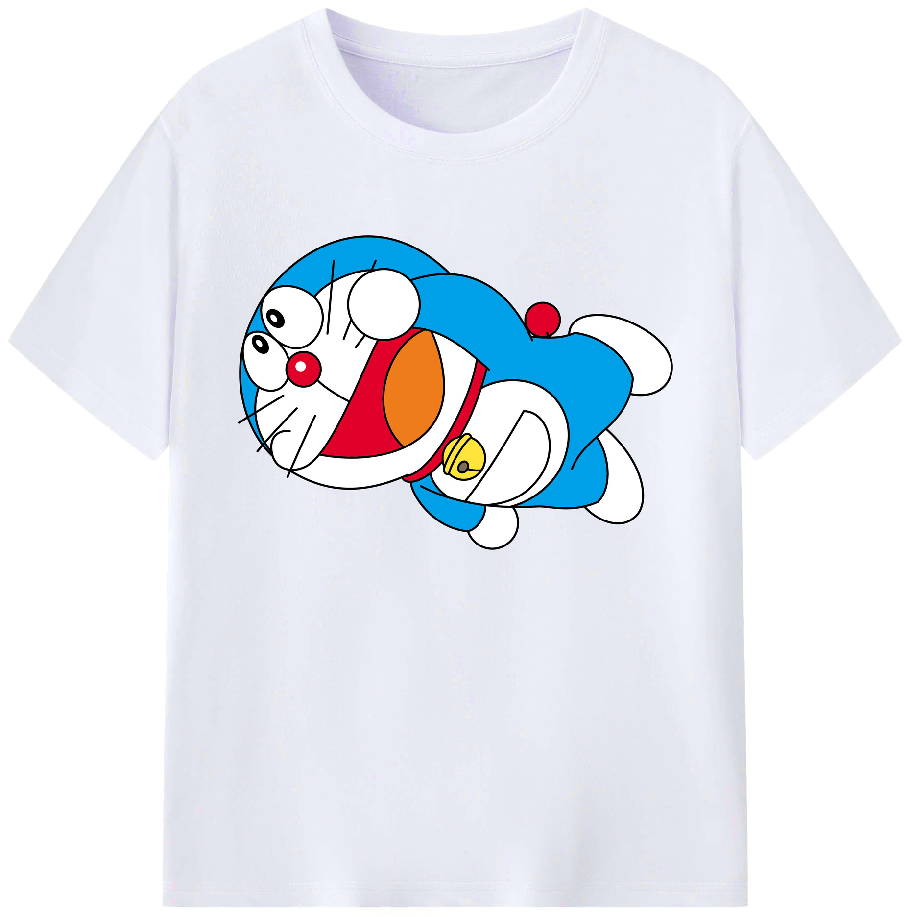 （画像用） ドラえもん Doraemon 綿100％ メンズ半袖Tシャツ｜肌触りやわらか＆通気性