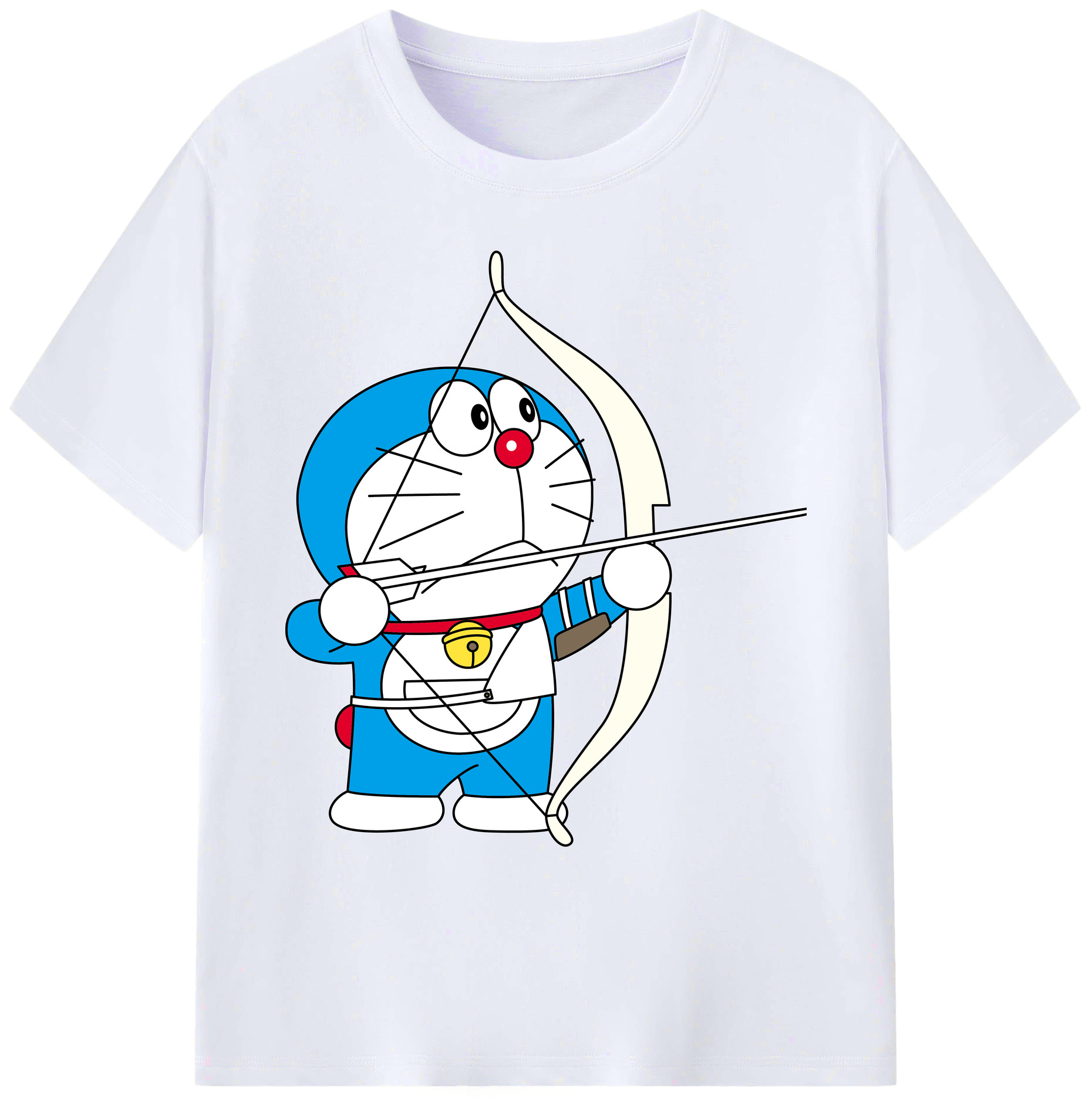 （画像用） ドラえもん Doraemon 綿100％ メンズ半袖Tシャツ｜肌触りやわらか＆通気性