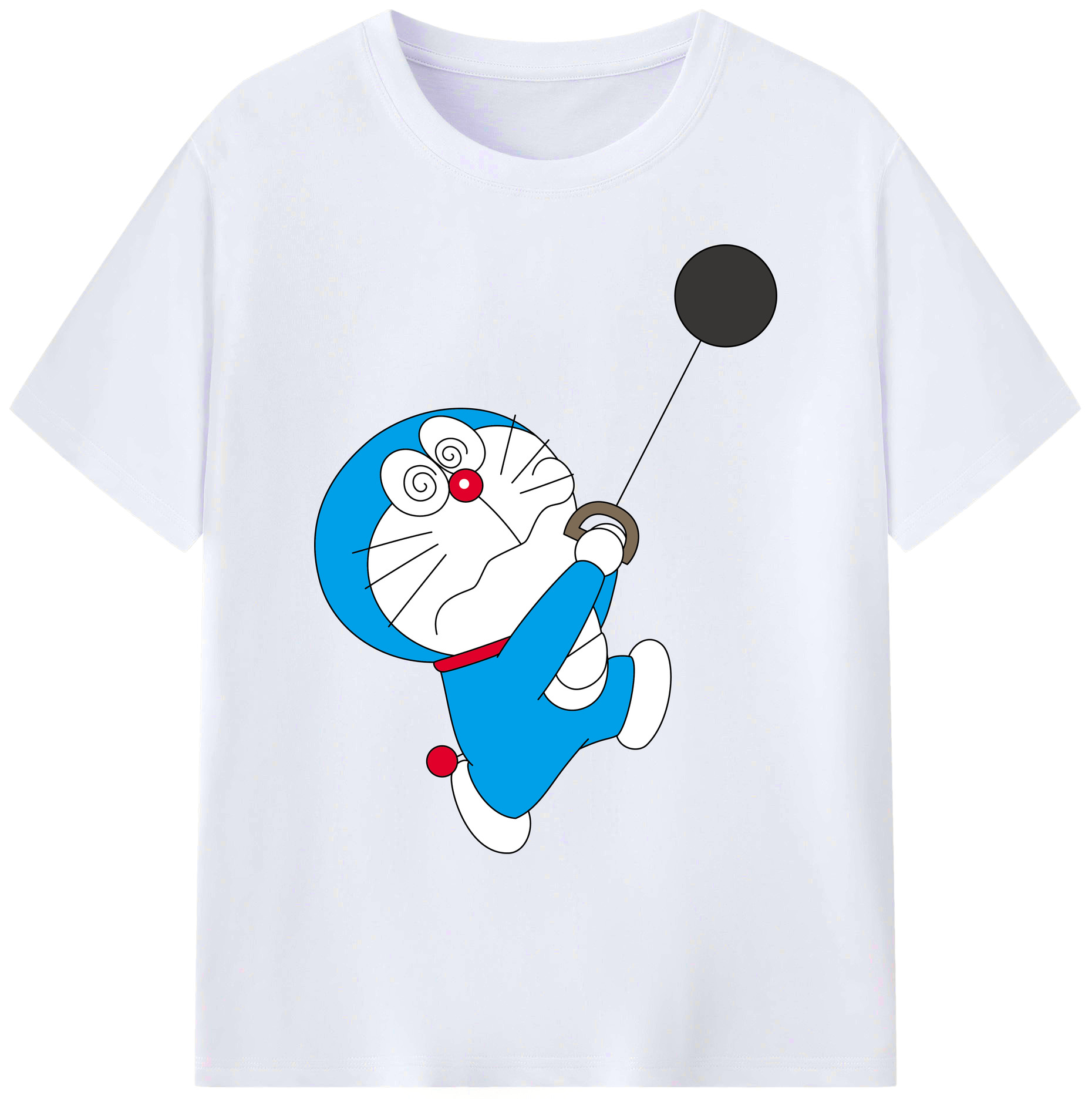 （画像用） ドラえもん Doraemon 綿100％ メンズ半袖Tシャツ｜肌触りやわらか＆通気性