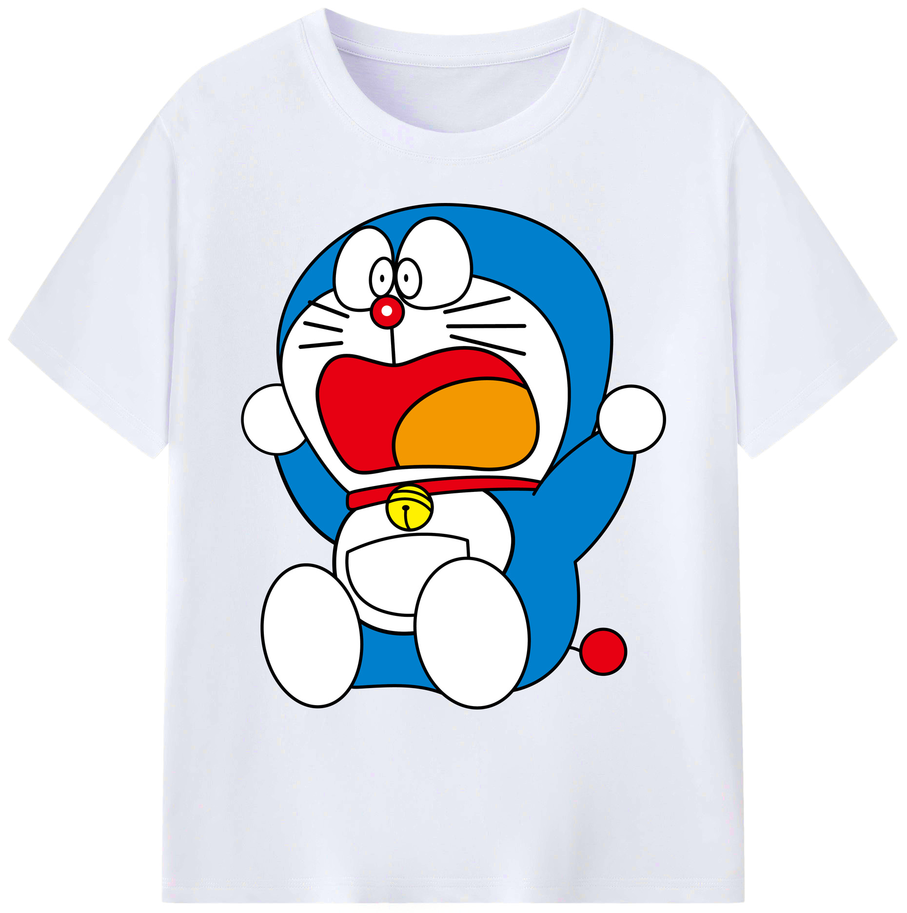 （画像用） ドラえもん Doraemon 綿100％ メンズ半袖Tシャツ｜肌触りやわらか＆通気性