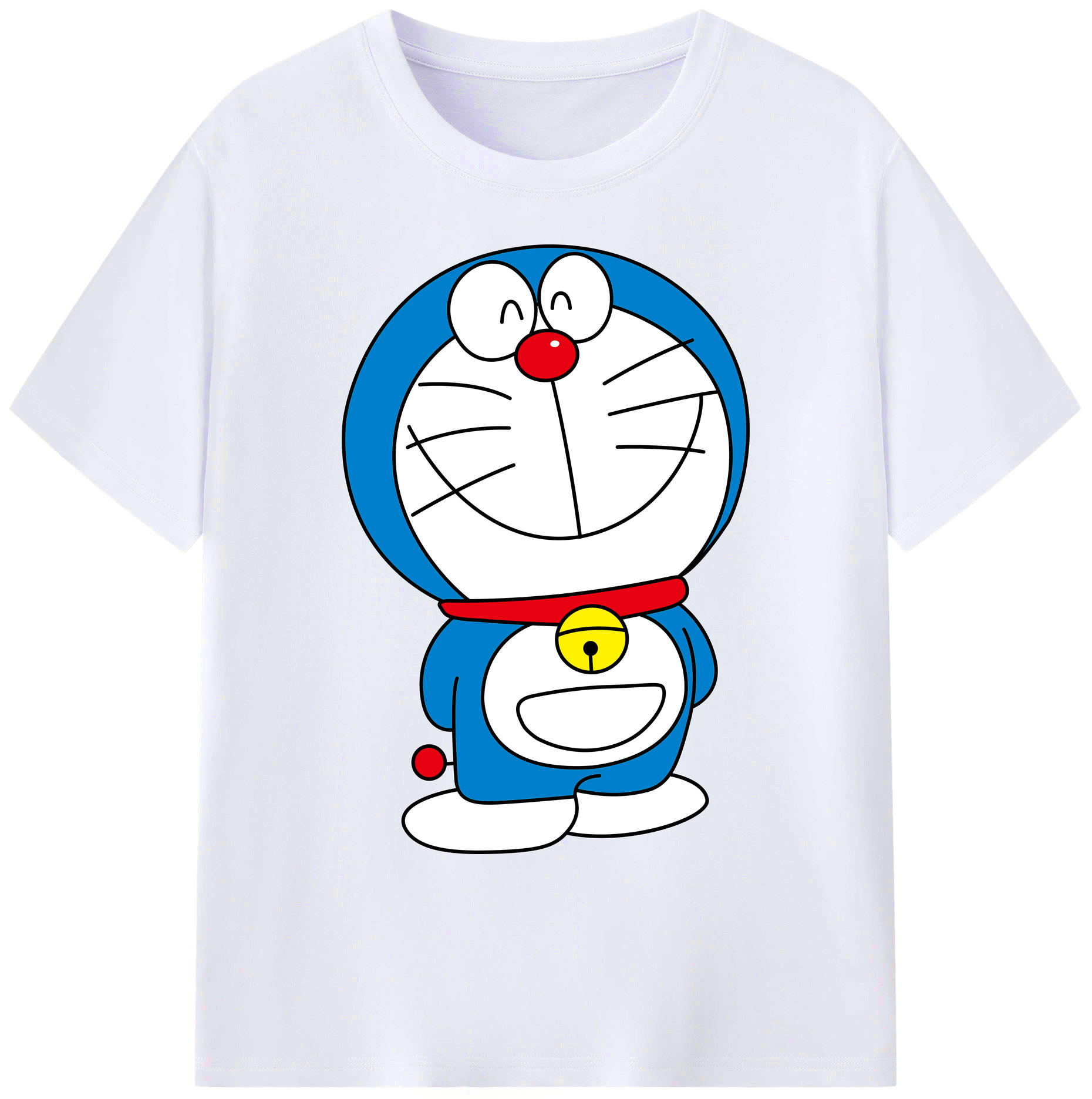 （画像用） ドラえもん Doraemon 綿100％ メンズ半袖Tシャツ｜肌触りやわらか＆通気性