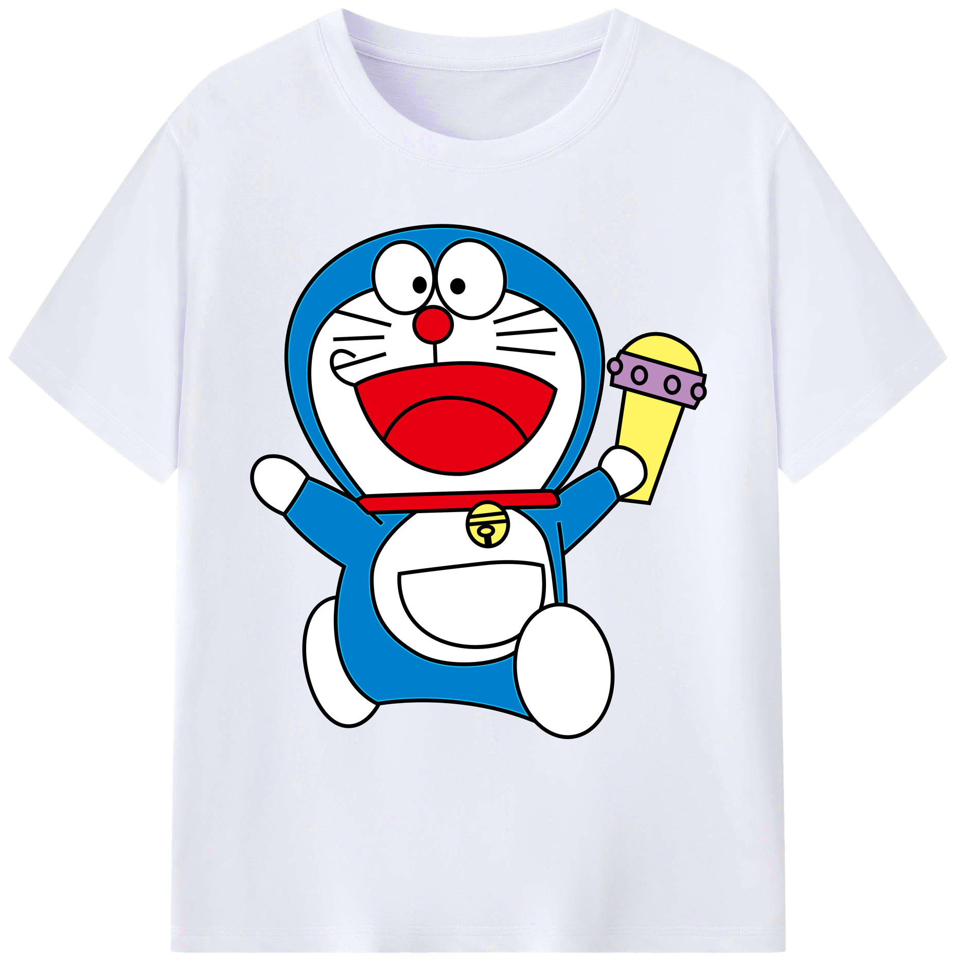 （画像用） ドラえもん Doraemon 綿100％ メンズ半袖Tシャツ｜肌触りやわらか＆通気性