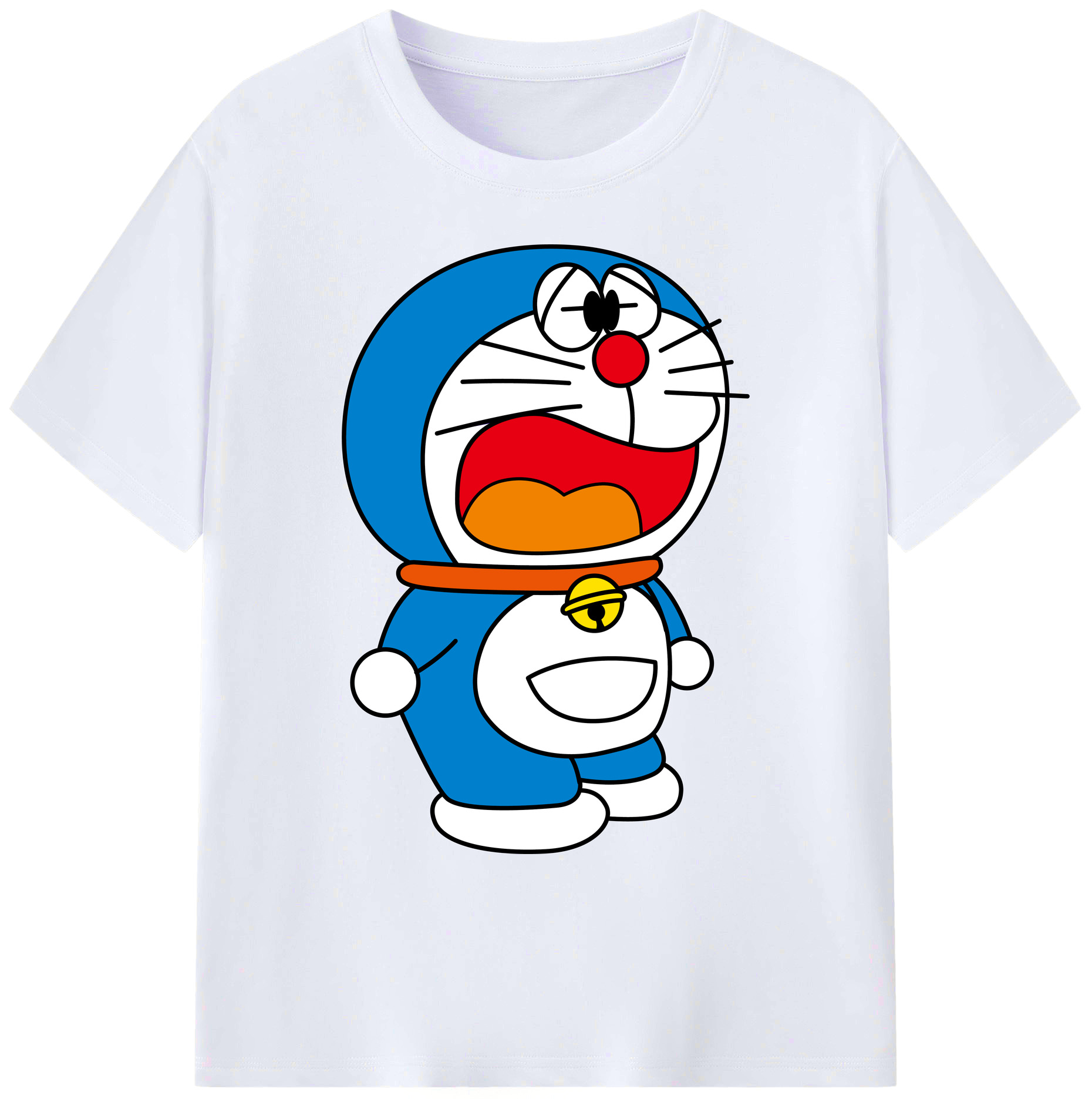 （画像用） ドラえもん Doraemon 綿100％ メンズ半袖Tシャツ｜肌触りやわらか＆通気性