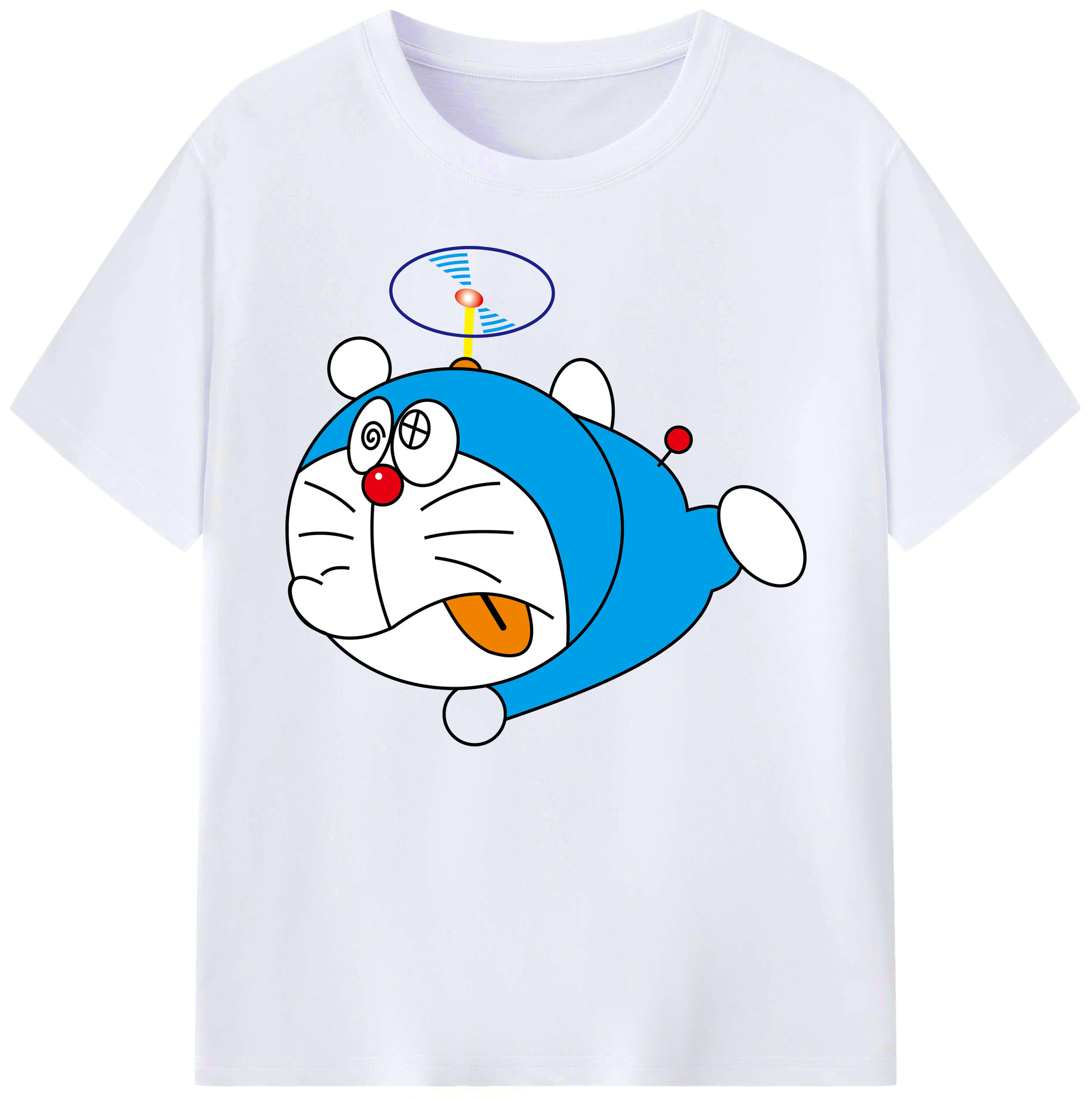 （画像用） ドラえもん Doraemon 綿100％ メンズ半袖Tシャツ｜肌触りやわらか＆通気性