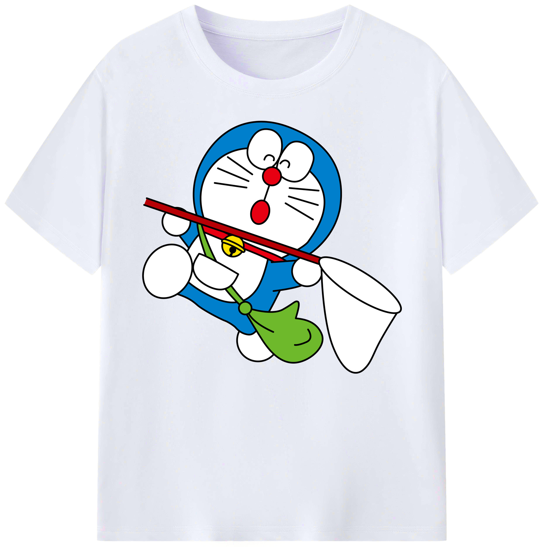 （画像用） ドラえもん Doraemon 綿100％ メンズ半袖Tシャツ｜肌触りやわらか＆通気性