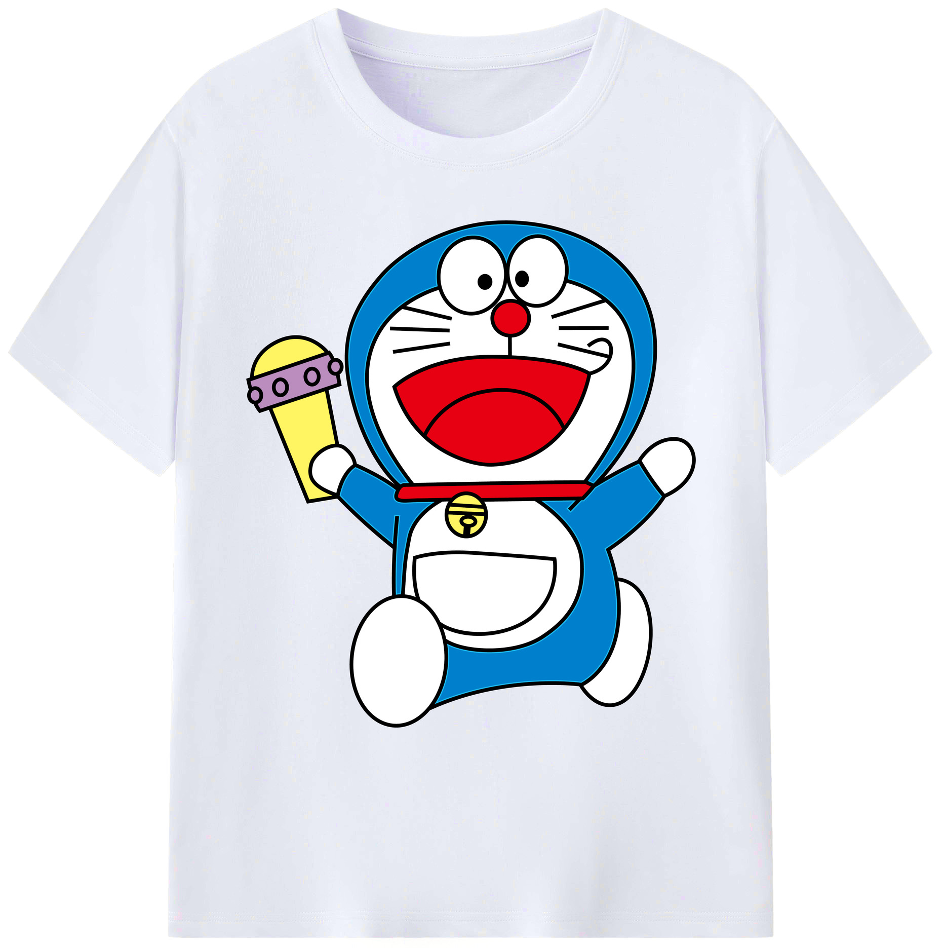 （画像用） ドラえもん Doraemon 綿100％ メンズ半袖Tシャツ｜肌触りやわらか＆通気性
