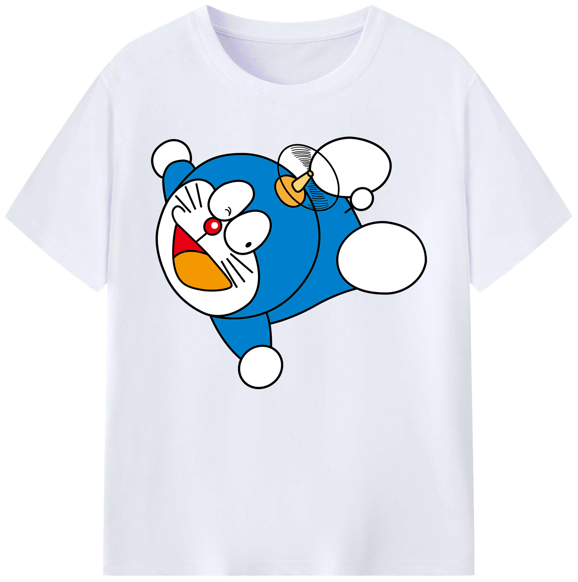 （画像用） ドラえもん Doraemon 綿100％ メンズ半袖Tシャツ｜肌触りやわらか＆通気性
