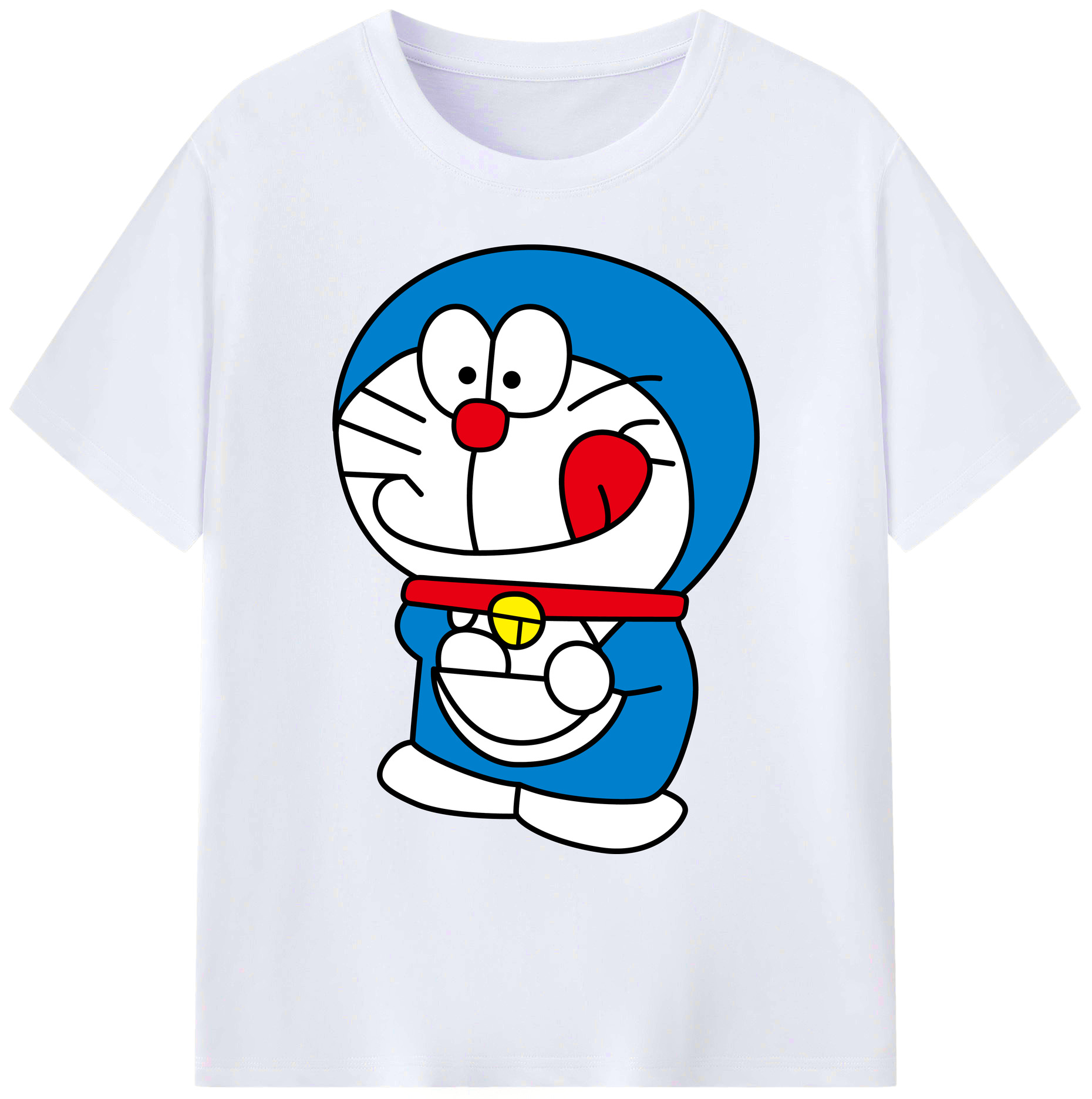 （画像用） ドラえもん Doraemon 綿100％ メンズ半袖Tシャツ｜肌触りやわらか＆通気性