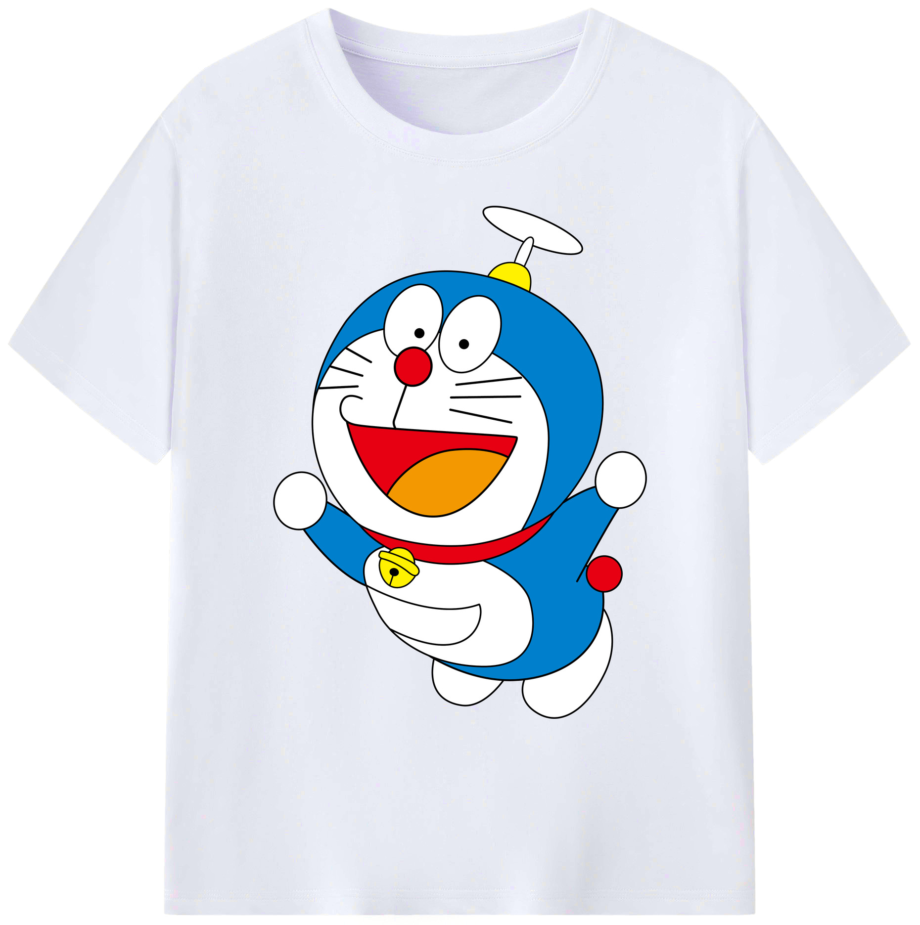 （画像用） ドラえもん Doraemon 綿100％ メンズ半袖Tシャツ｜肌触りやわらか＆通気性