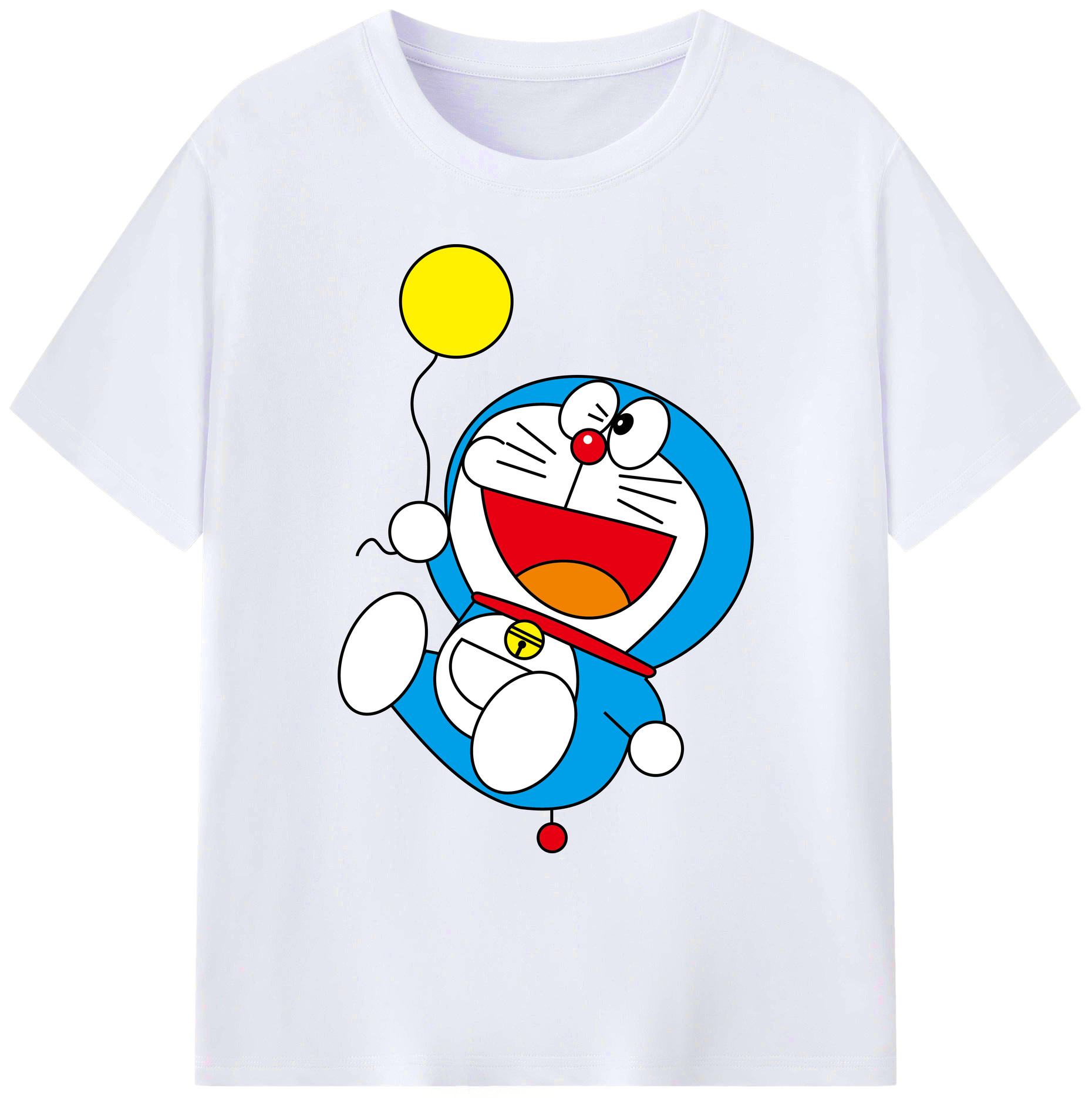（画像用） ドラえもん Doraemon 綿100％ メンズ半袖Tシャツ｜肌触りやわらか＆通気性