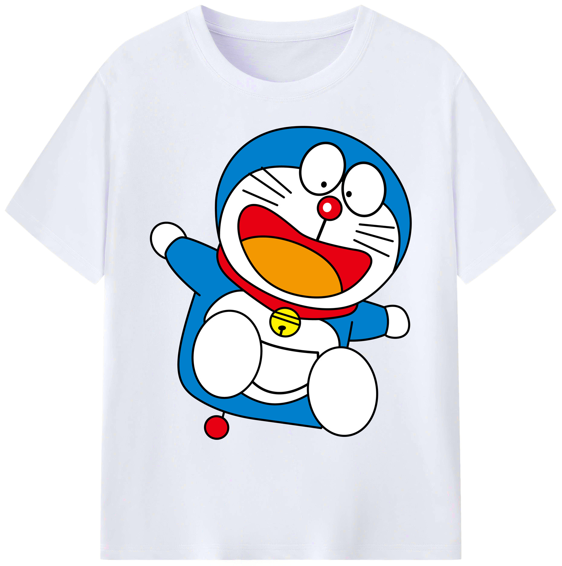 （画像用） ドラえもん Doraemon 綿100％ メンズ半袖Tシャツ｜肌触りやわらか＆通気性
