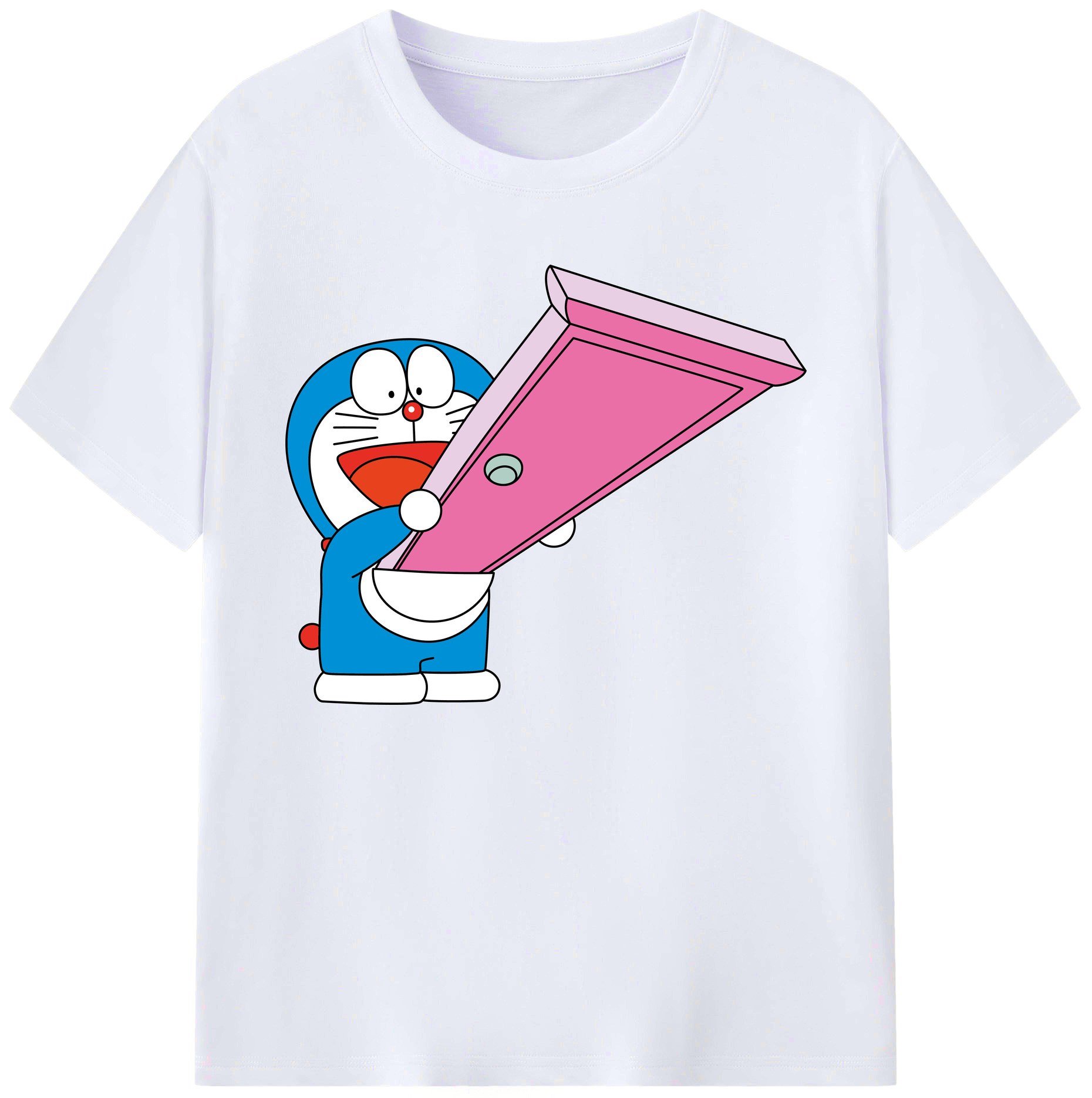 （画像用） ドラえもん Doraemon 綿100％ メンズ半袖Tシャツ｜肌触りやわらか＆通気性