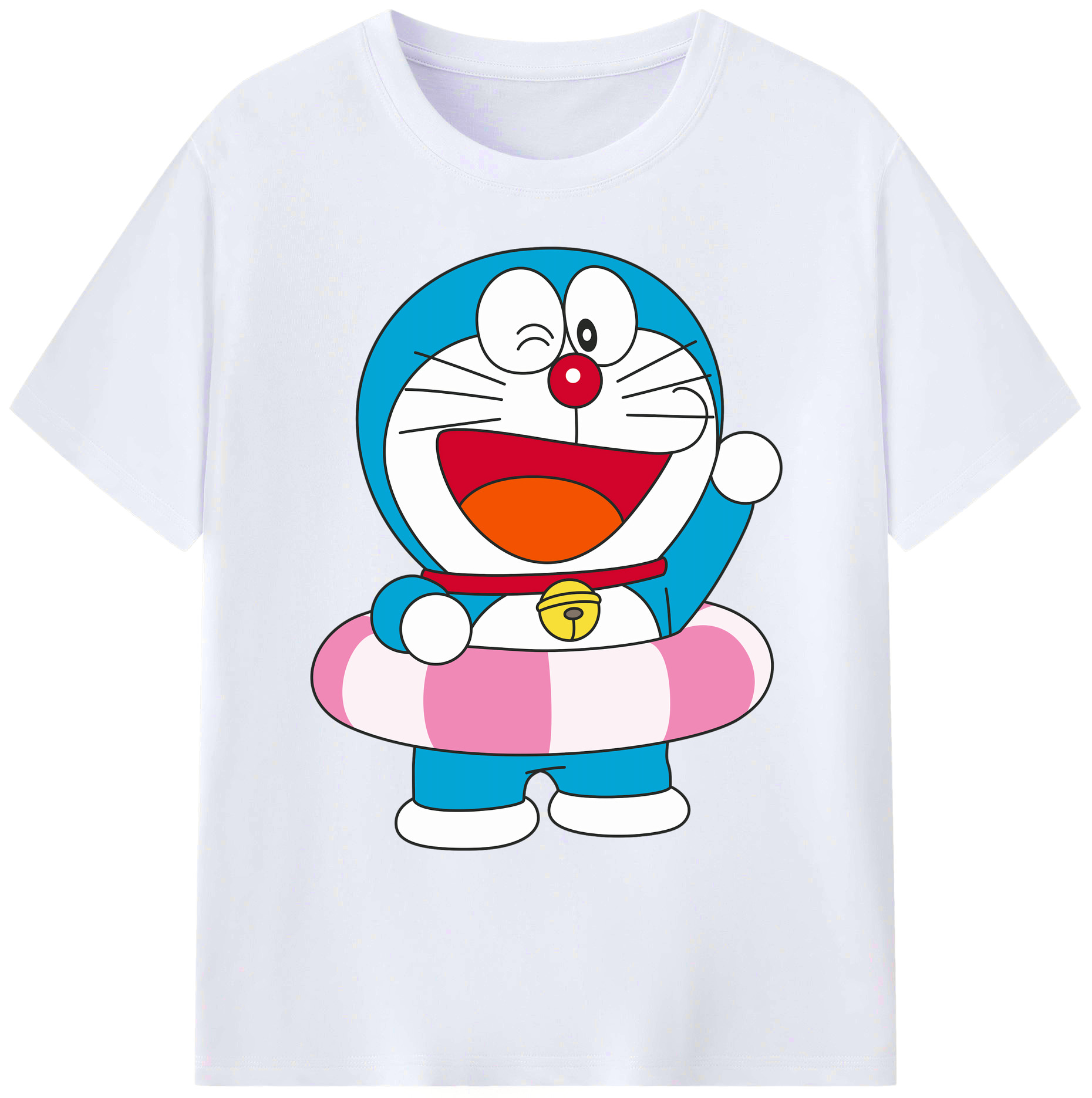（画像用） ドラえもん Doraemon 綿100％ メンズ半袖Tシャツ｜肌触りやわらか＆通気性