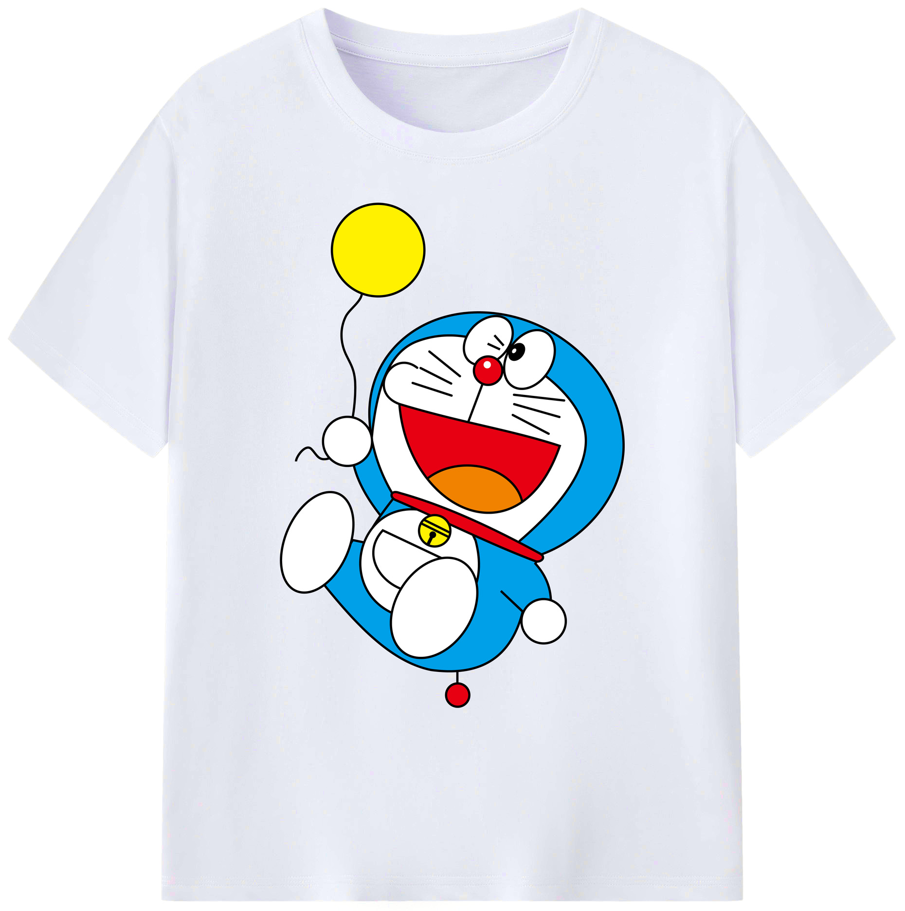 （画像用） ドラえもん Doraemon 綿100％ メンズ半袖Tシャツ｜肌触りやわらか＆通気性