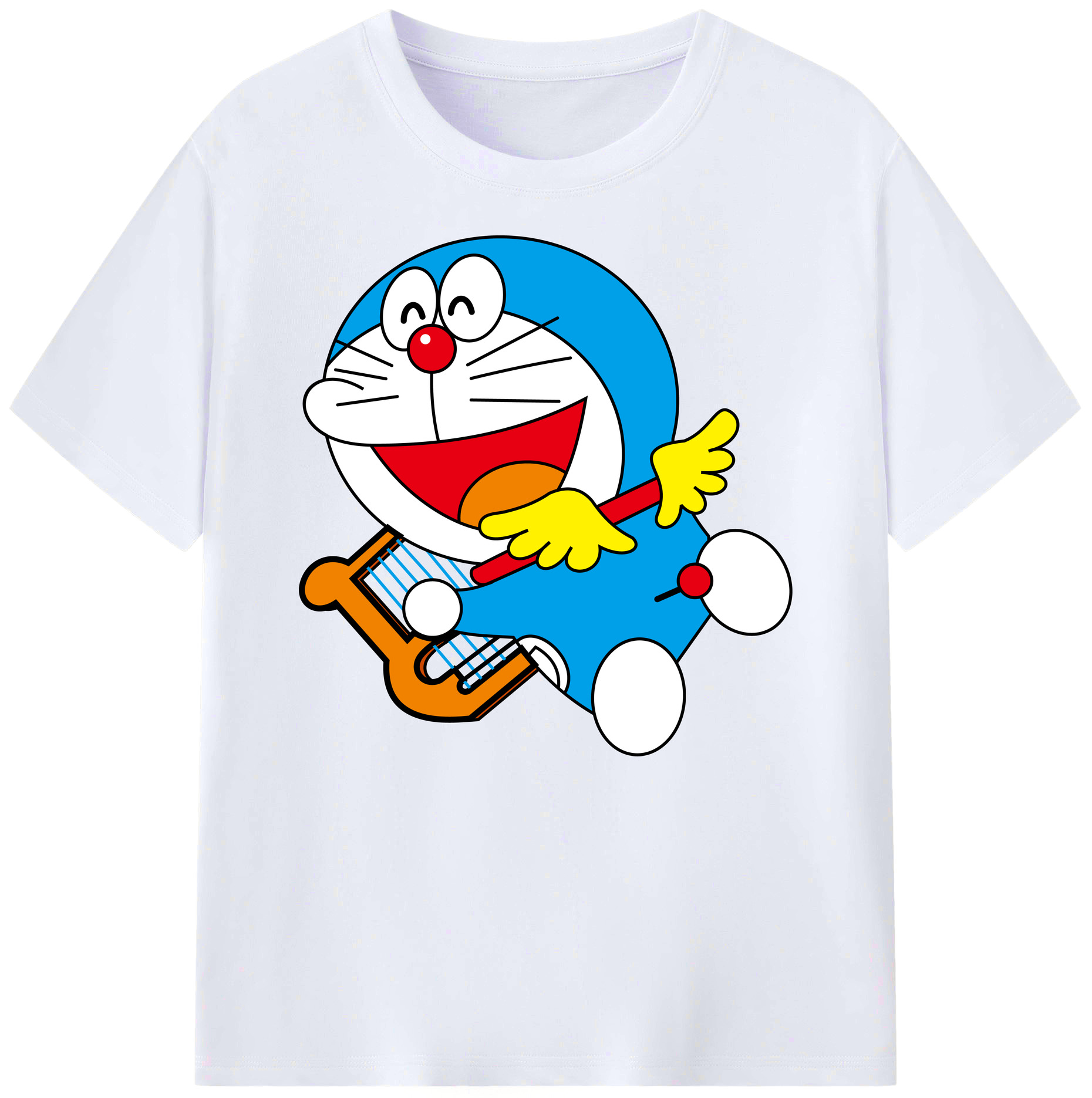 （画像用） ドラえもん Doraemon 綿100％ メンズ半袖Tシャツ｜肌触りやわらか＆通気性