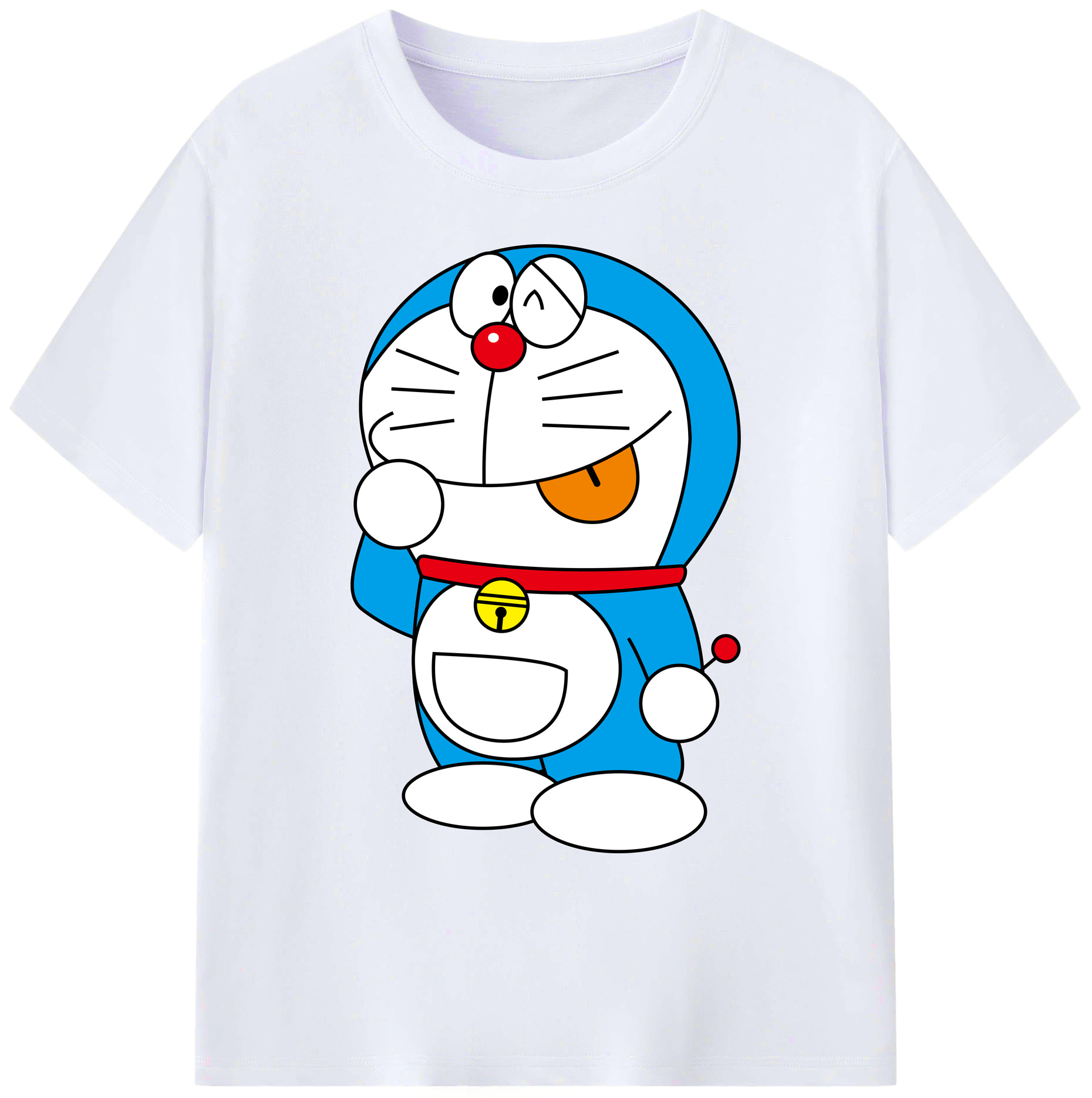 （画像用） ドラえもん Doraemon 綿100％ メンズ半袖Tシャツ｜肌触りやわらか＆通気性